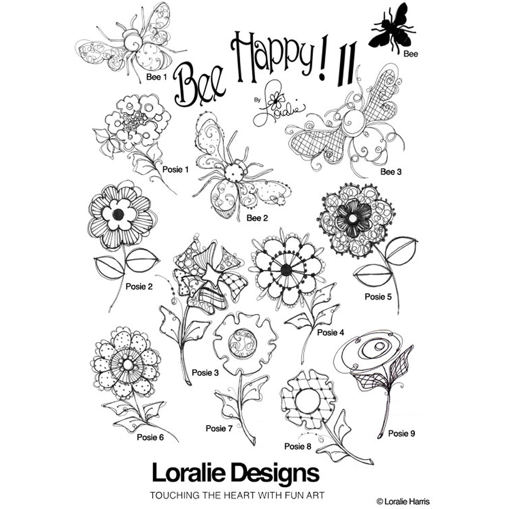 Bee Happy! 2 Machine Embroidery Design Collection - FLASH DRIVE