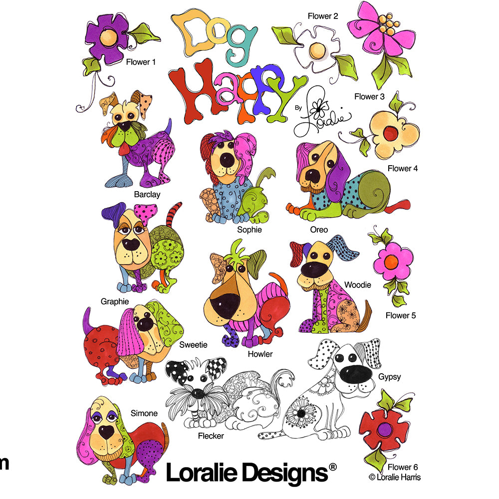 Dog Happy Machine Embroidery Design Collection - FLASH DRIVE