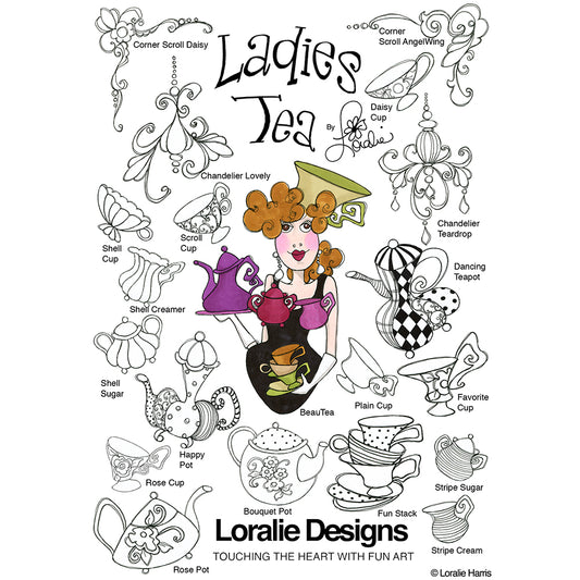Ladies Tea 1 Machine Embroidery Design Collection - FLASH DRIVE