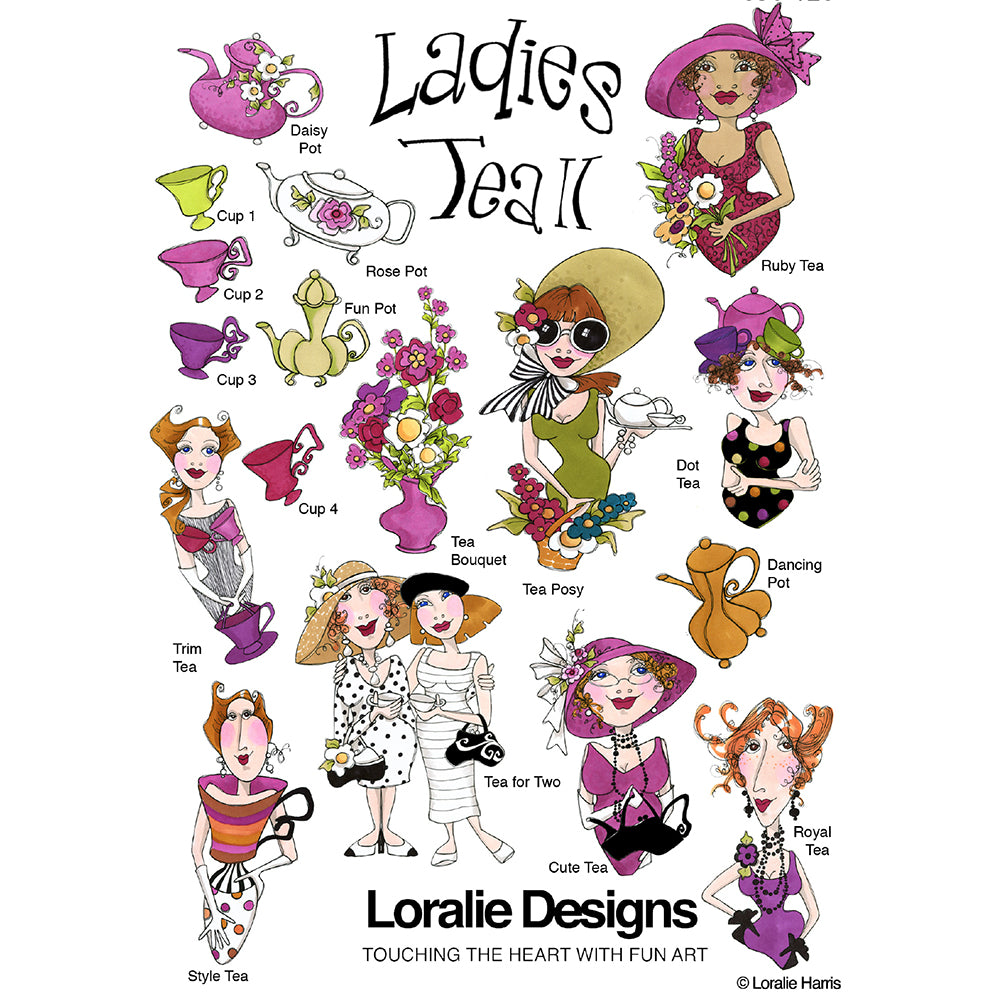Ladies Tea 2 Machine Embroidery Design Collection - FLASH DRIVE