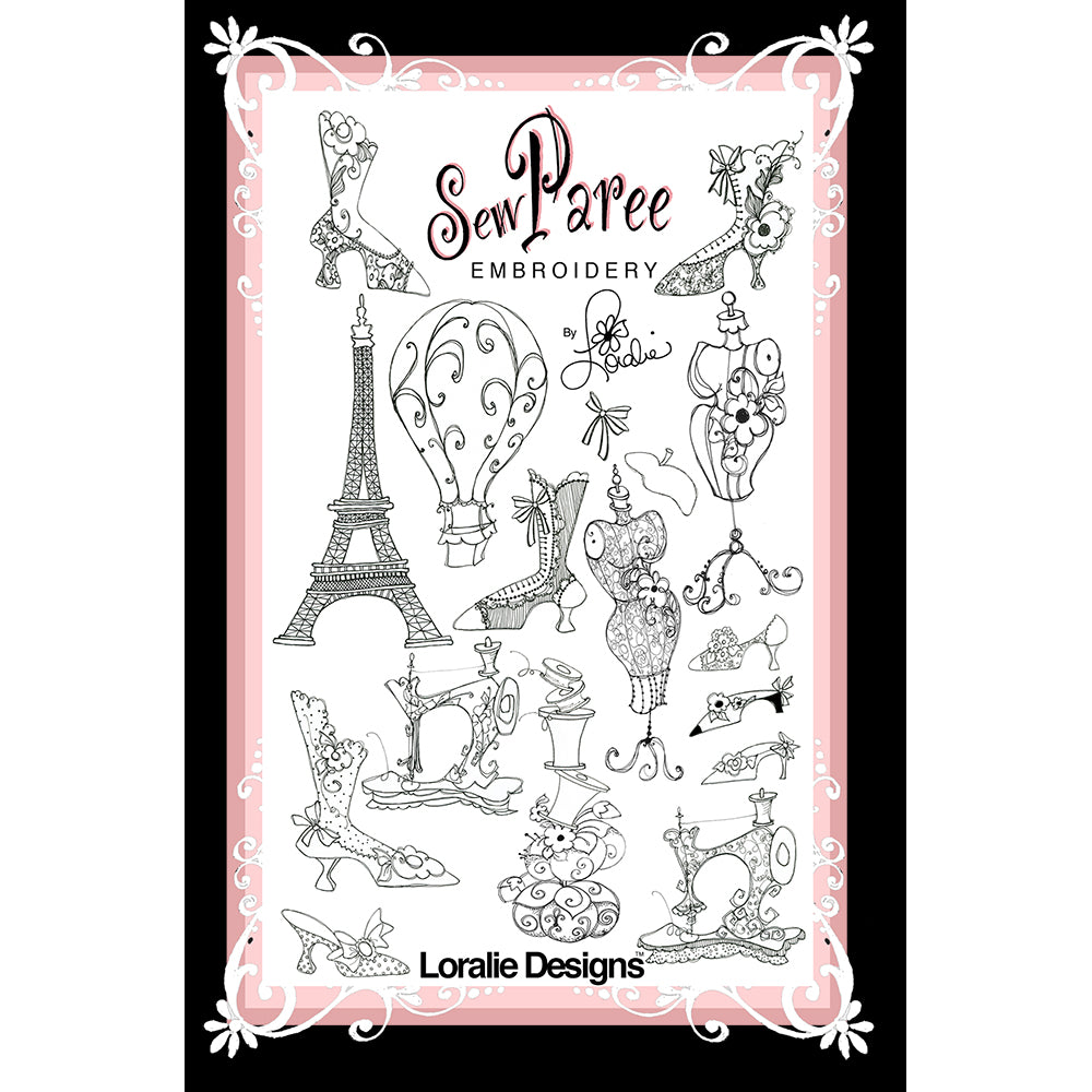 Sew Paree Machine Embroidery Design Collection - FLASH DRIVE