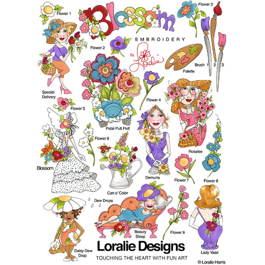 Blossom Machine Embroidery Design Collection - FLASH DRIVE