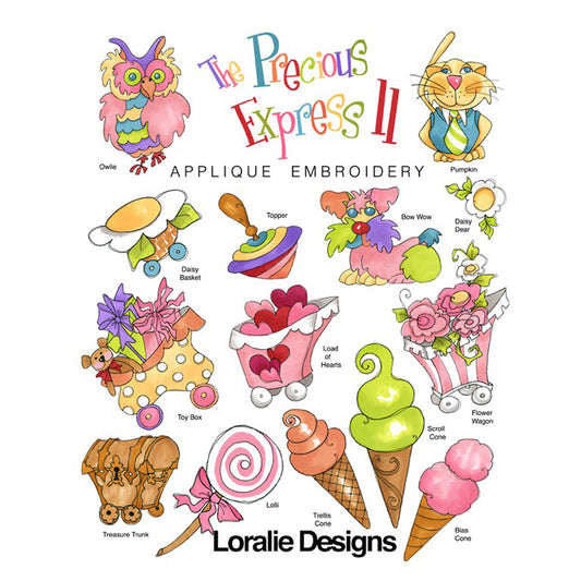 The Precious Express 2 Machine Embroidery Design Collection - FLASH DRIVE