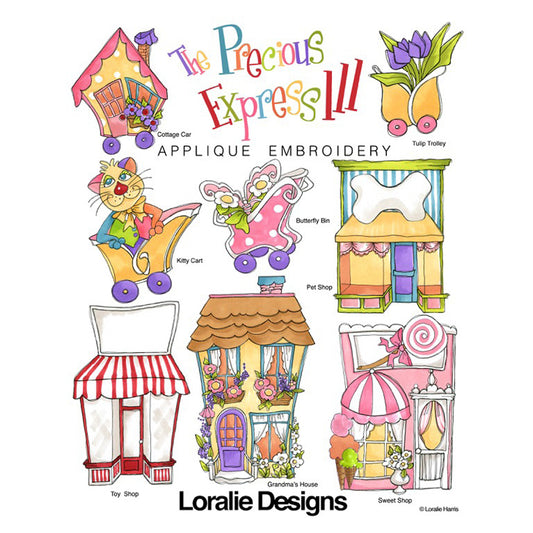 The Precious Express 3 Machine Embroidery Design Collection - FLASH DRIVE