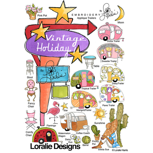 Vintage Holiday Machine Embroidery Design Collection - FLASH DRIVE