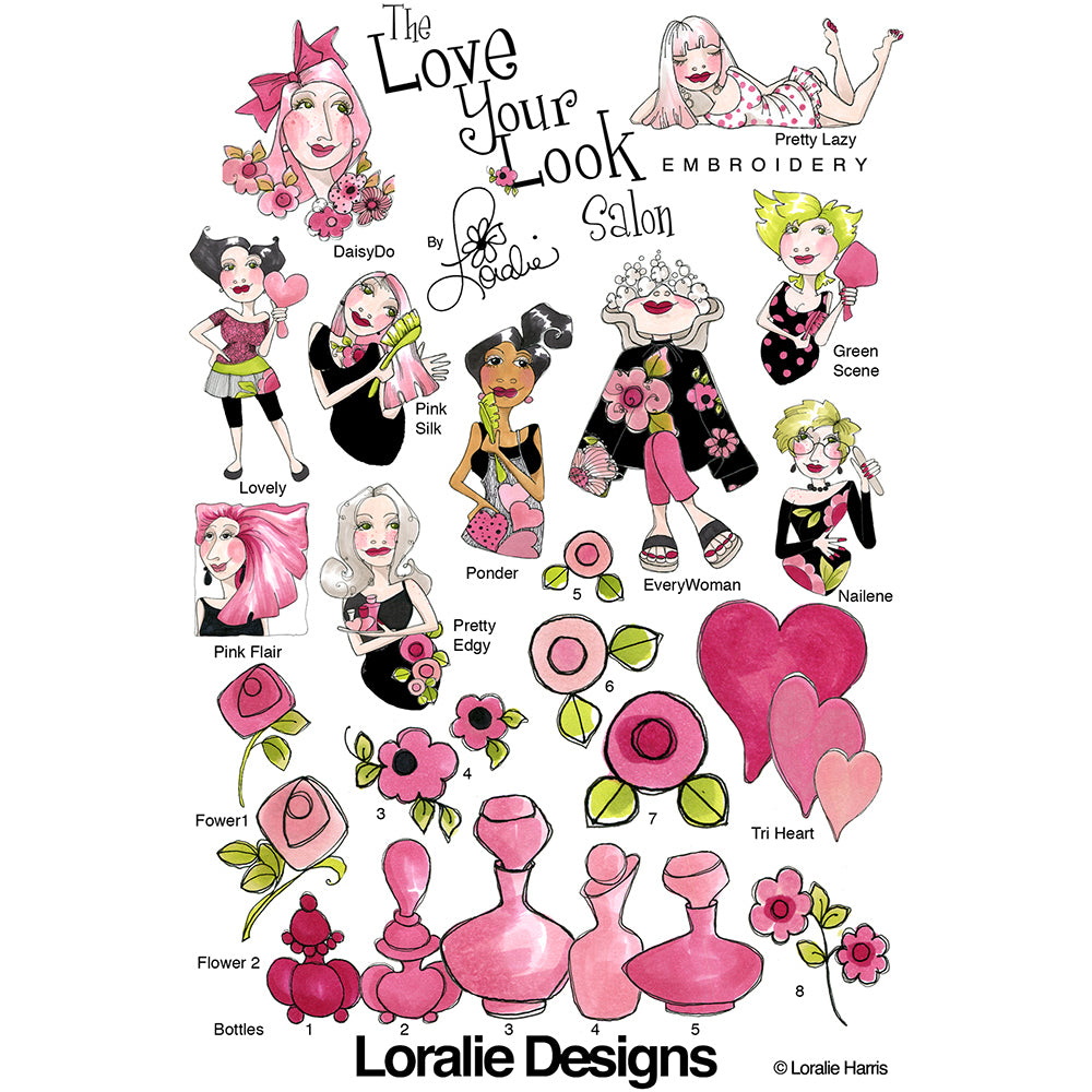 Love Your Look Salon Machine Embroidery Design Collection - DOWNLOAD