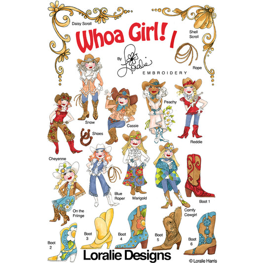Whoa Girl! 1 Machine Embroidery Design Collection - DOWNLOAD