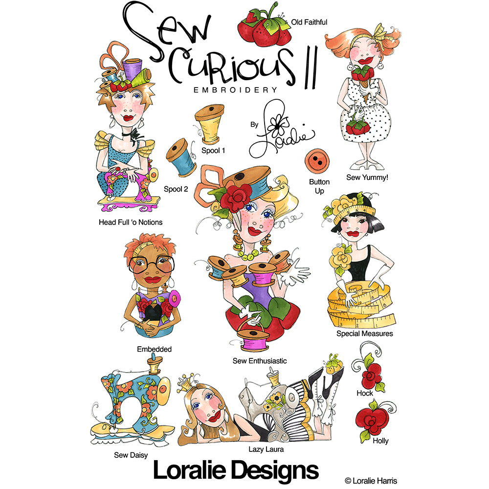 Sew Curious 2 Machine Embroidery Design Collection - FLASH DRIVE