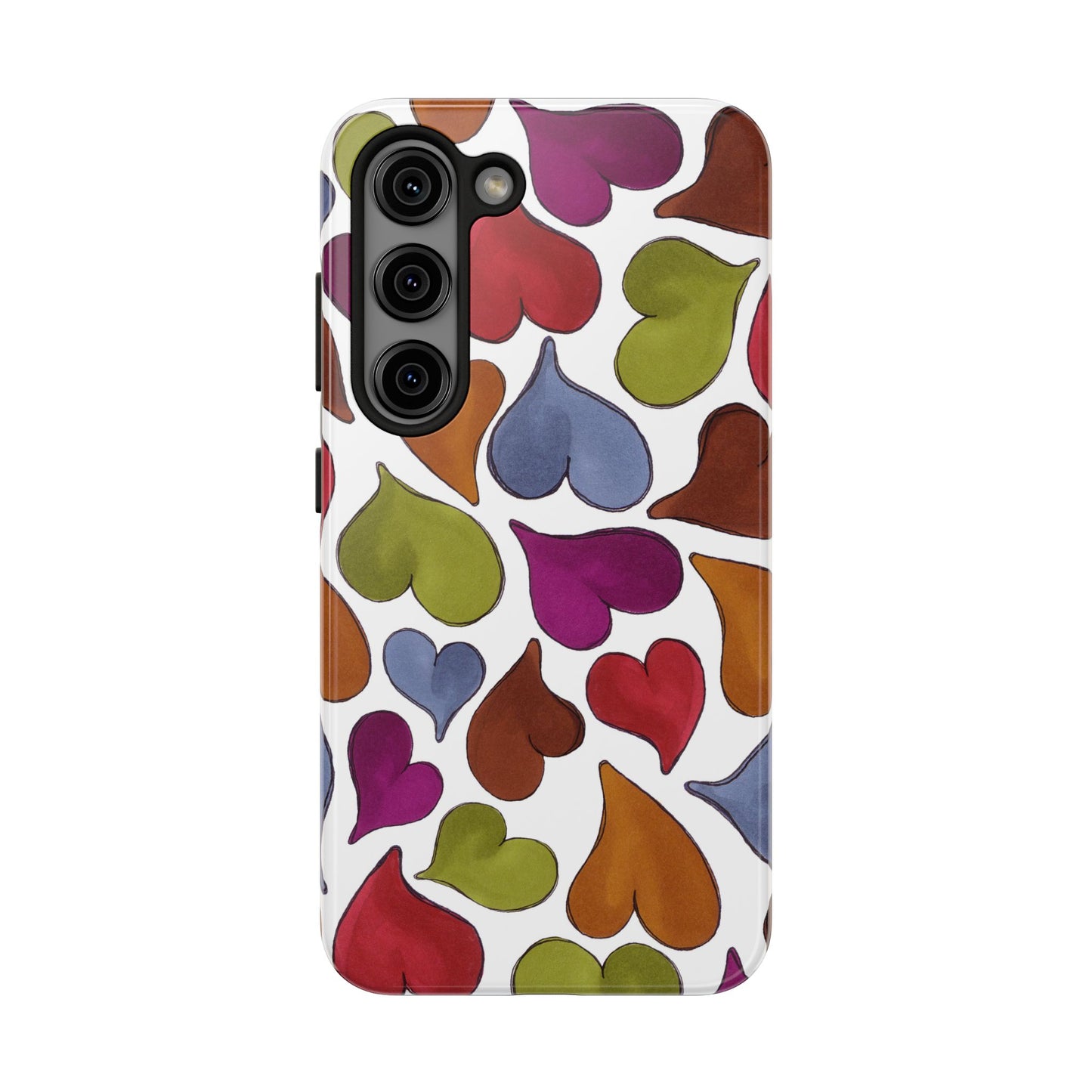 Big Hearted White Phone Case