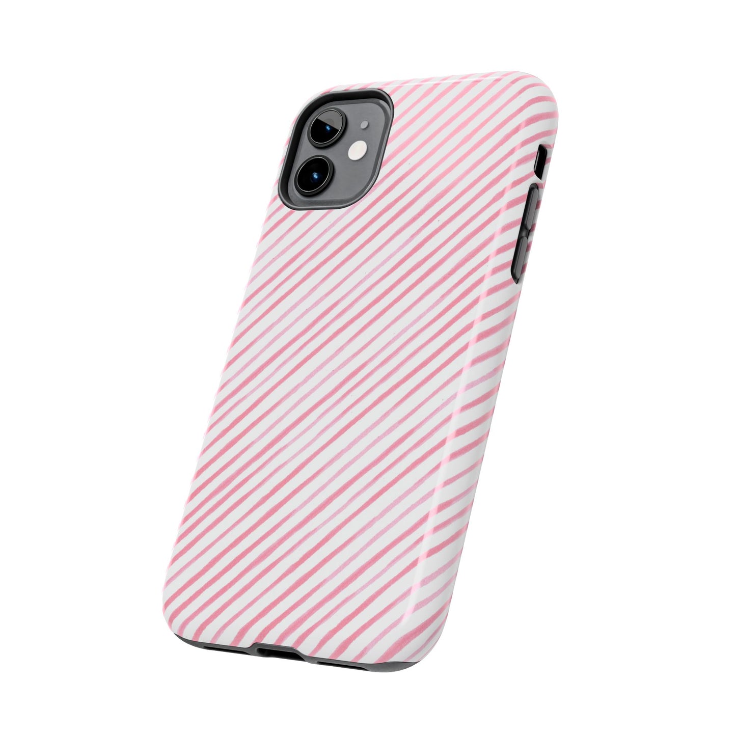 Bias Stripe White / Pink Phone Case