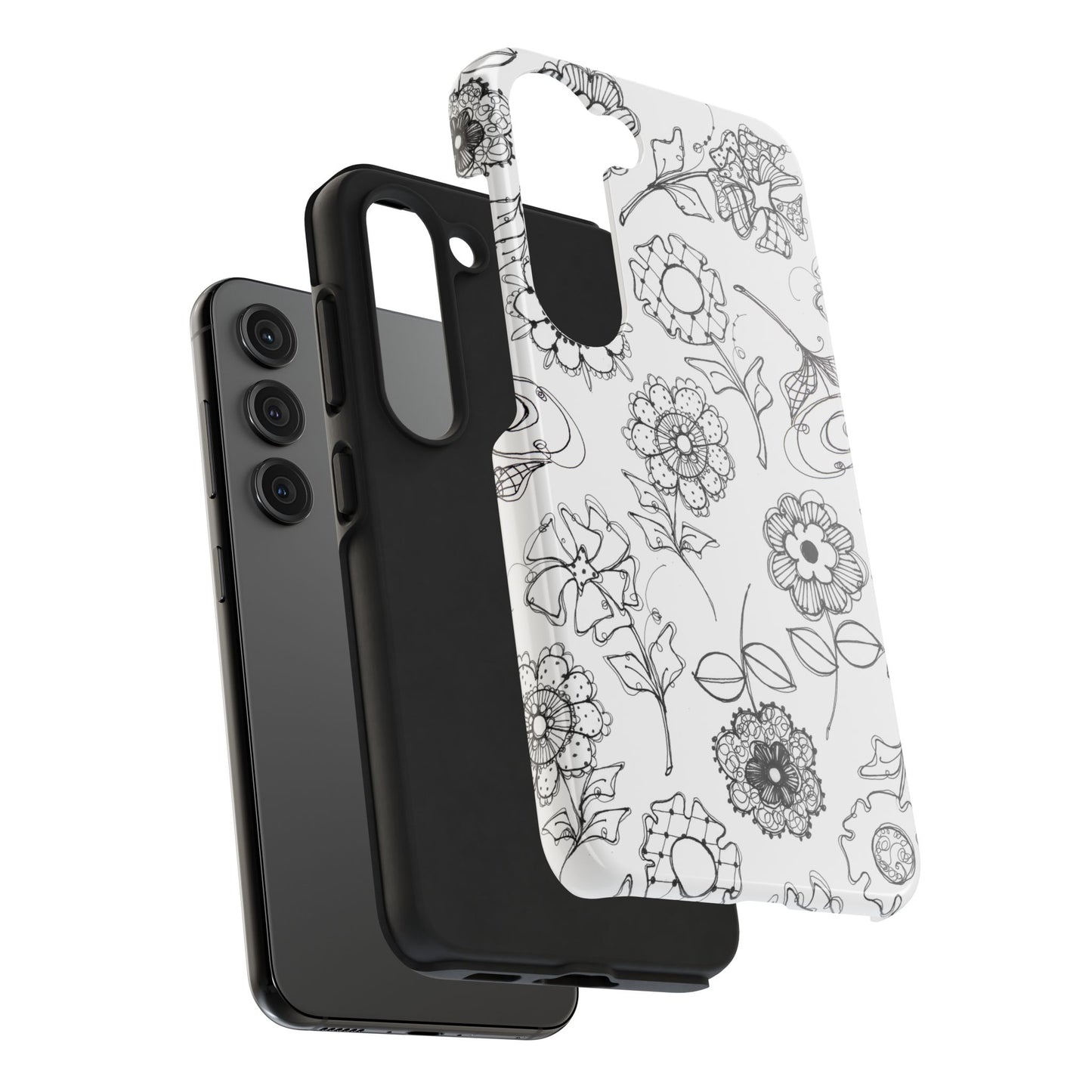 Paper Posies White Phone Case