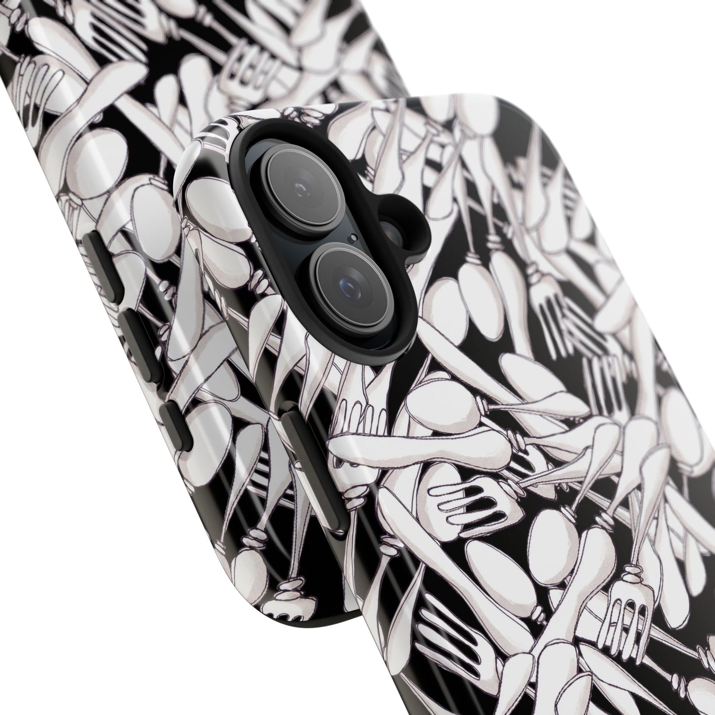 Silverware Wars Black Phone Case