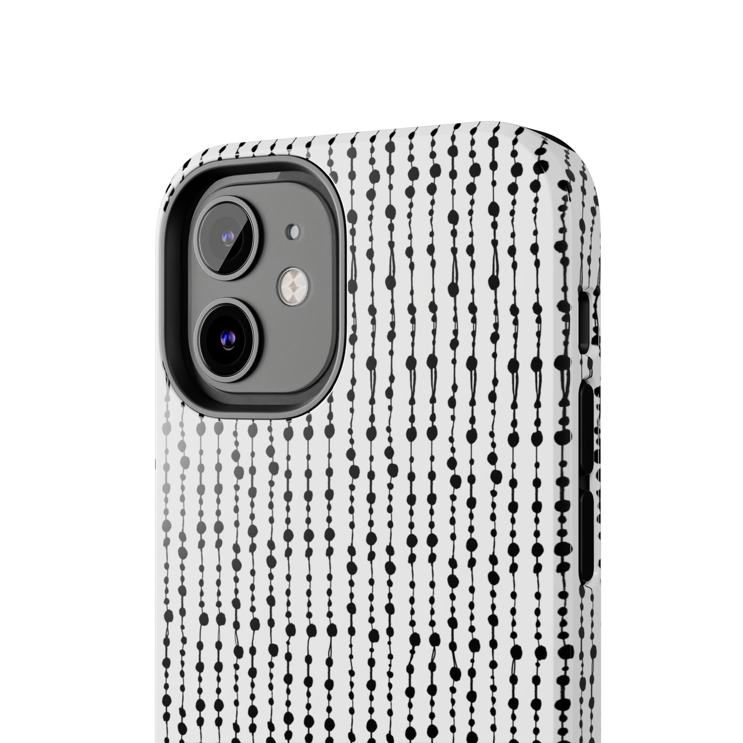 Beaded Curtain White / Black Phone Case