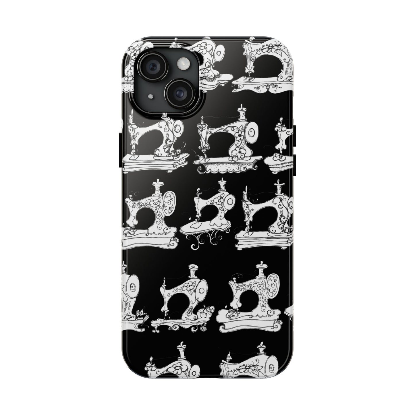 Sew Sew Black / White Phone Case