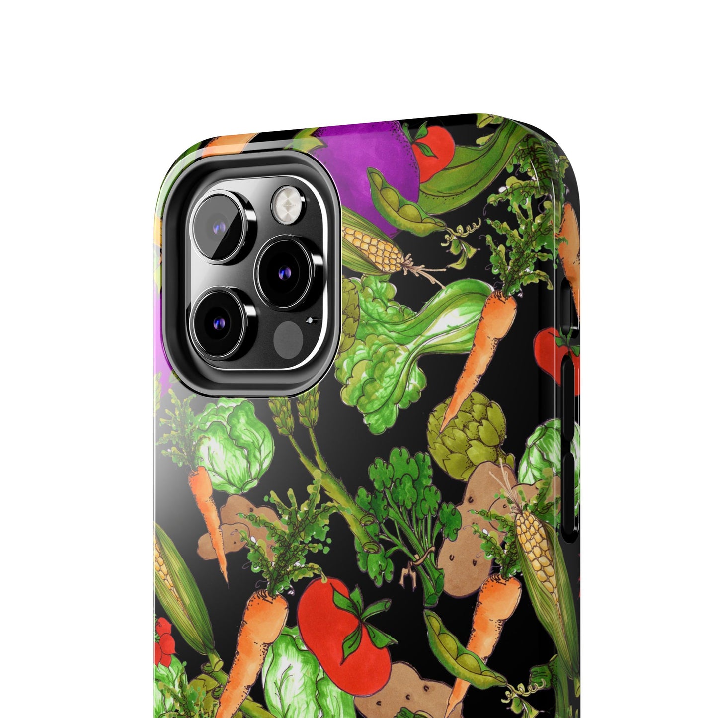 Veggie Jungle Black Phone Case