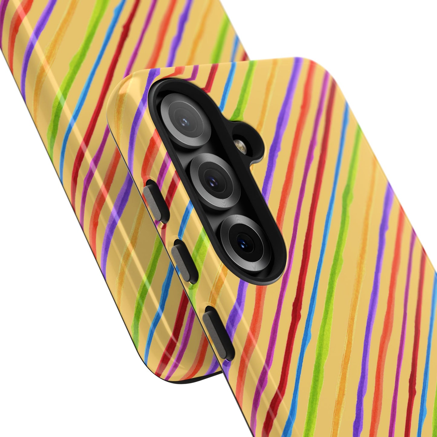 Calico Stripe Yellow Phone Case