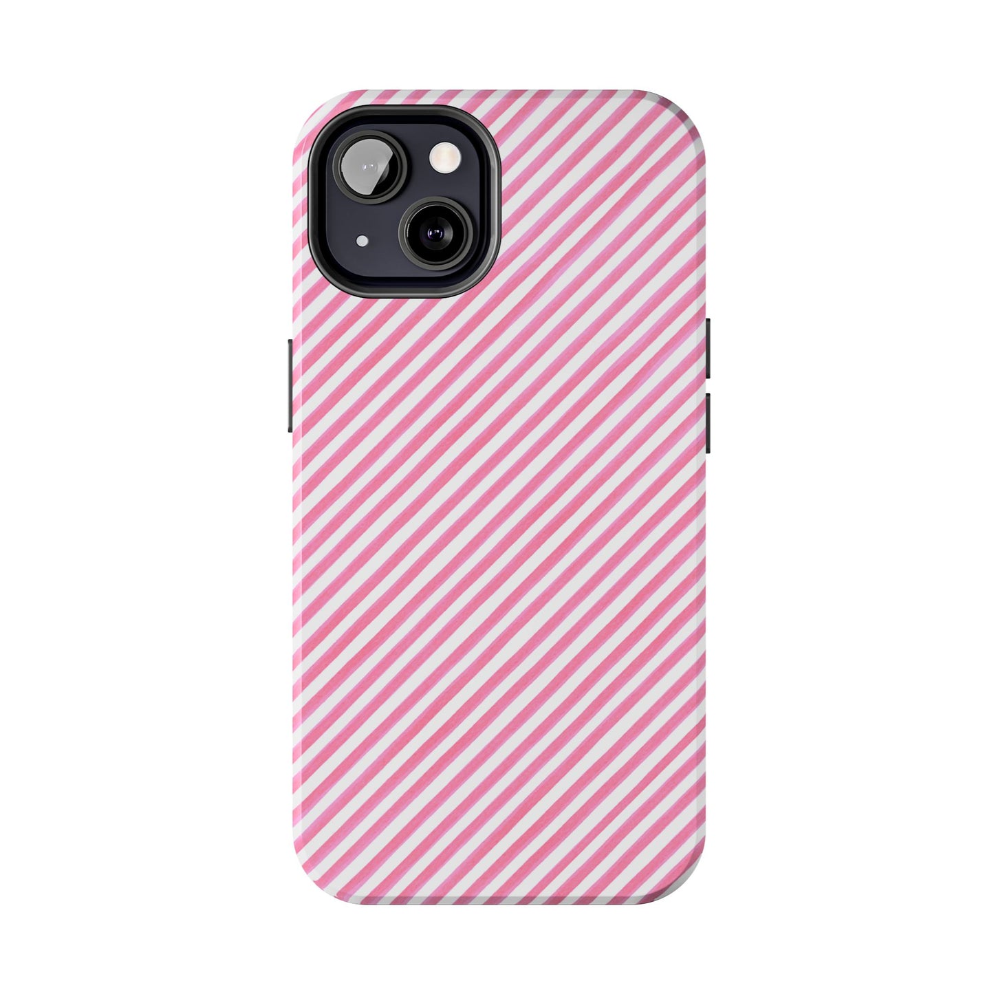 Bias Stripe Pink / White Phone Case