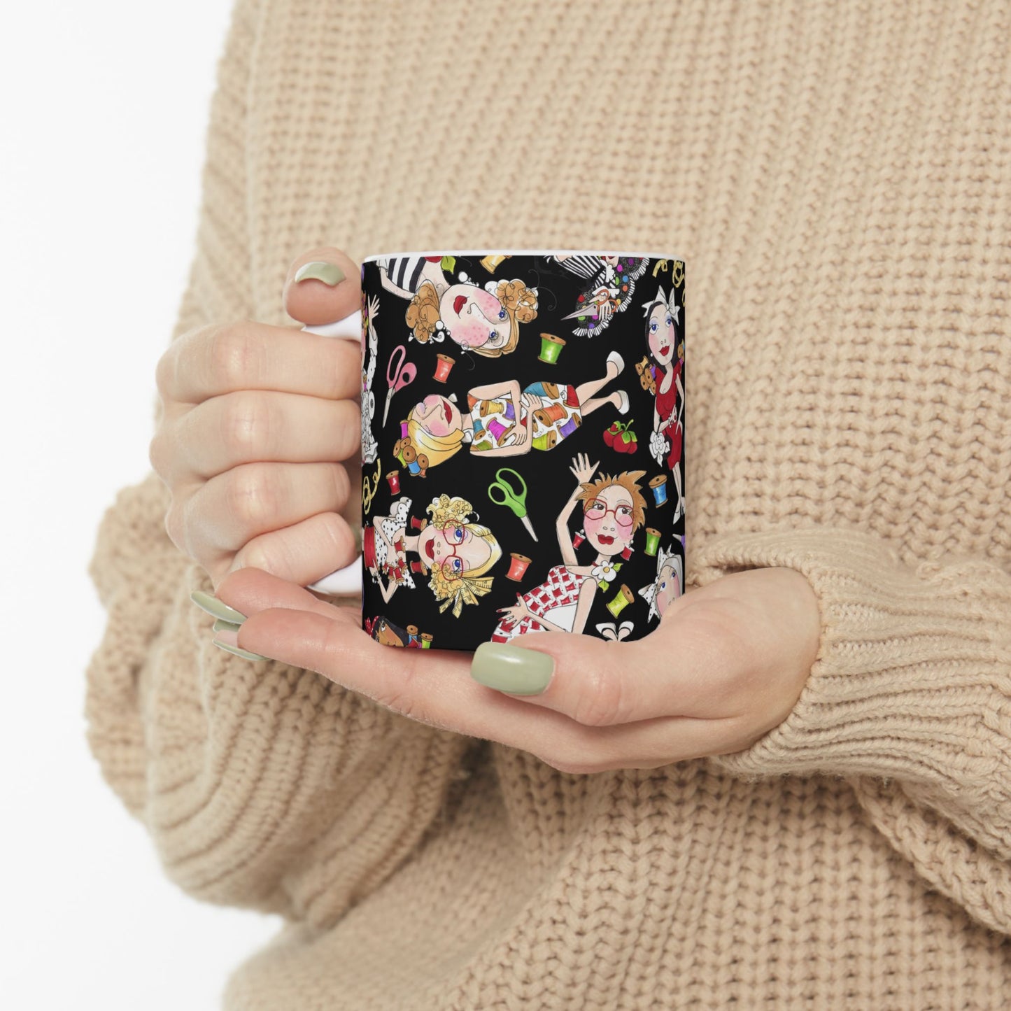 Sew Tossed Black Cup