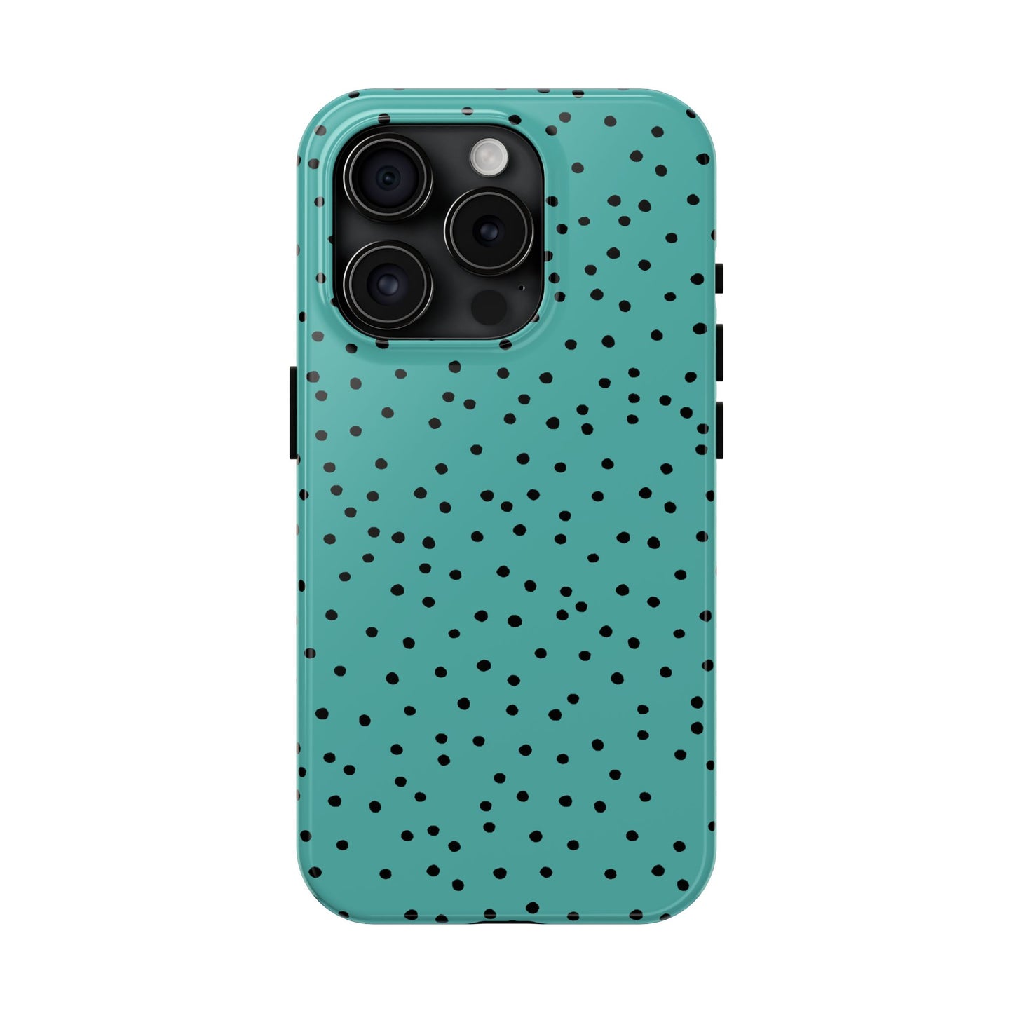 Dinky Dots Turquoise / Black Phone Case
