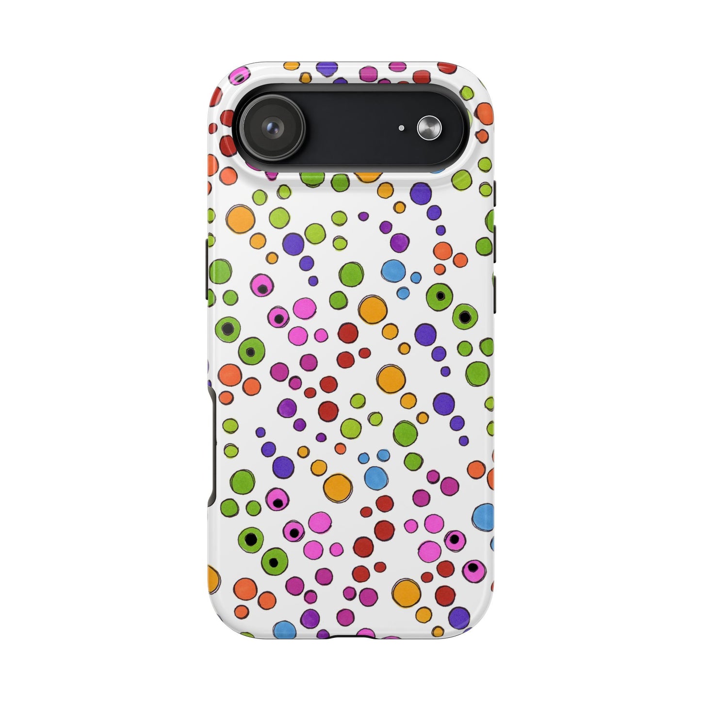 Dog Dots White / Multi Phone Case