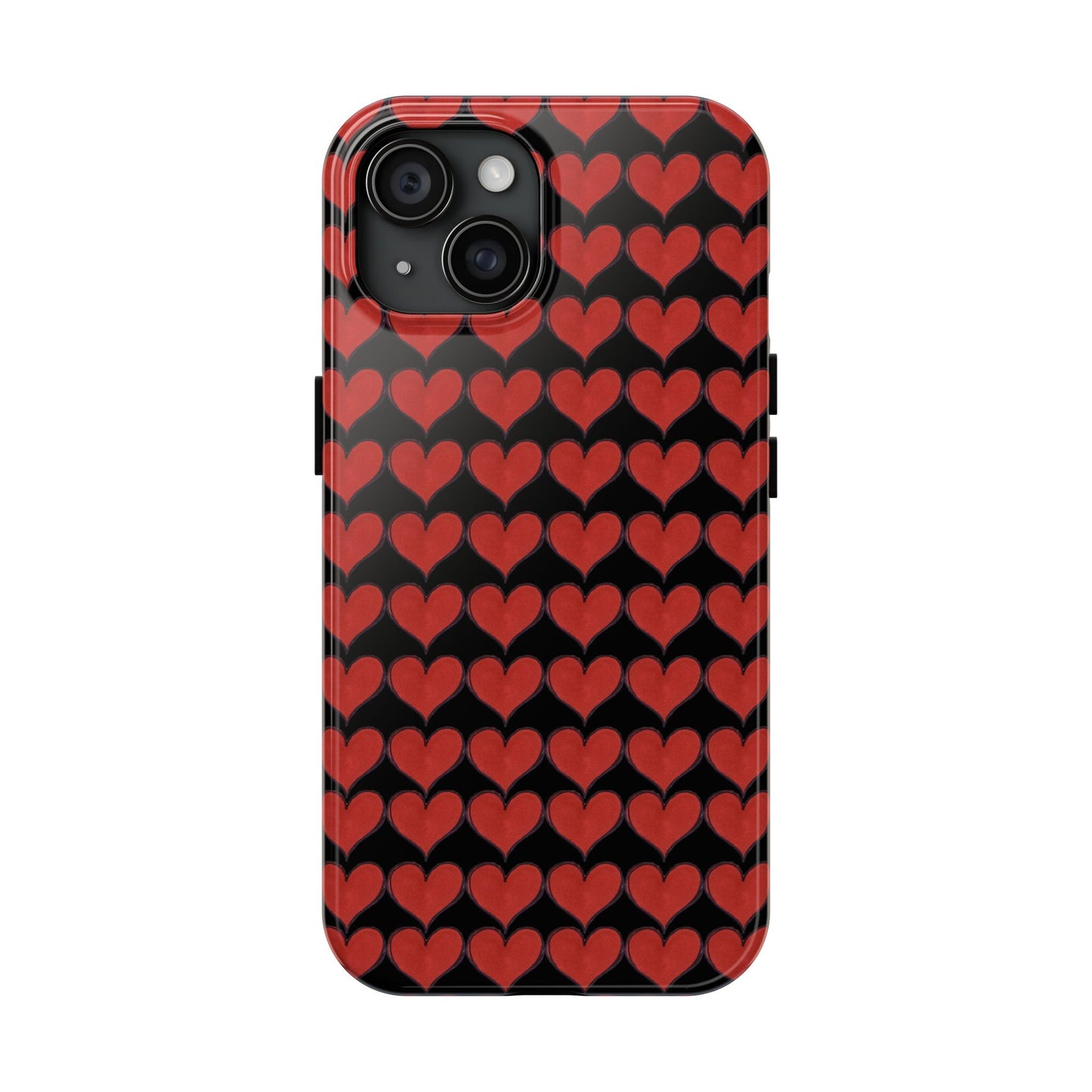 Heartbeats Black / Red Phone Case