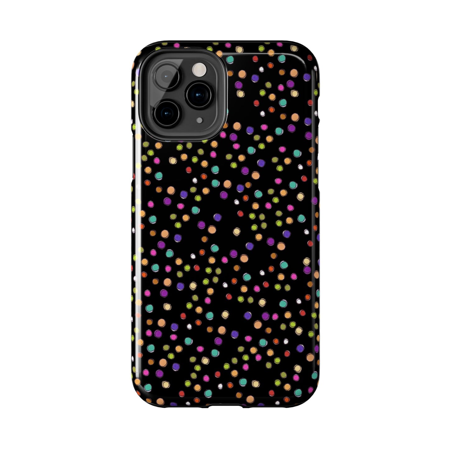 Dog Dots Black Phone Case