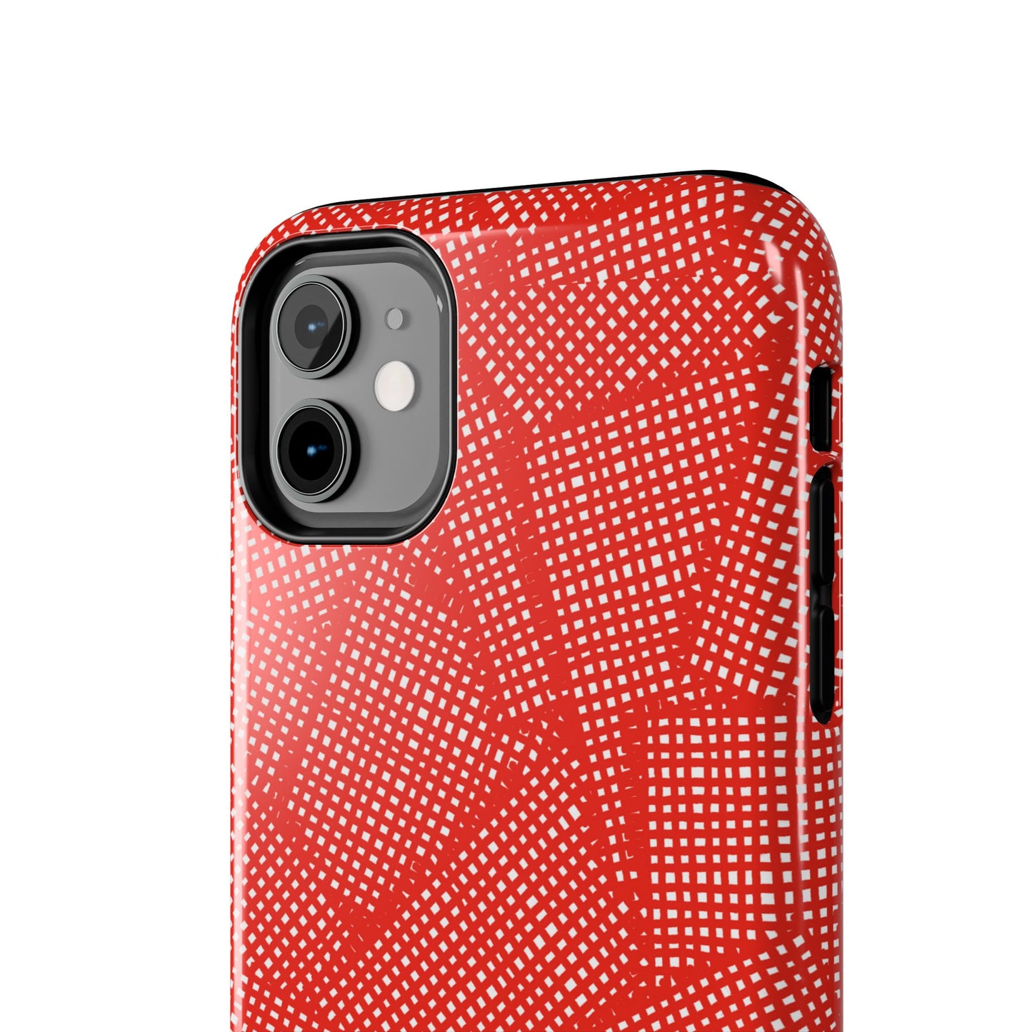 Check Patch Large Red Phone Case