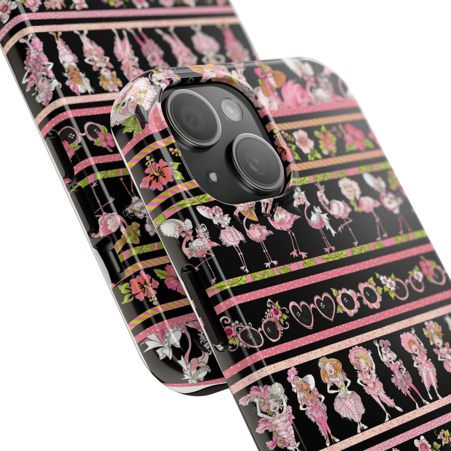 Flam Borders Black Phone Case