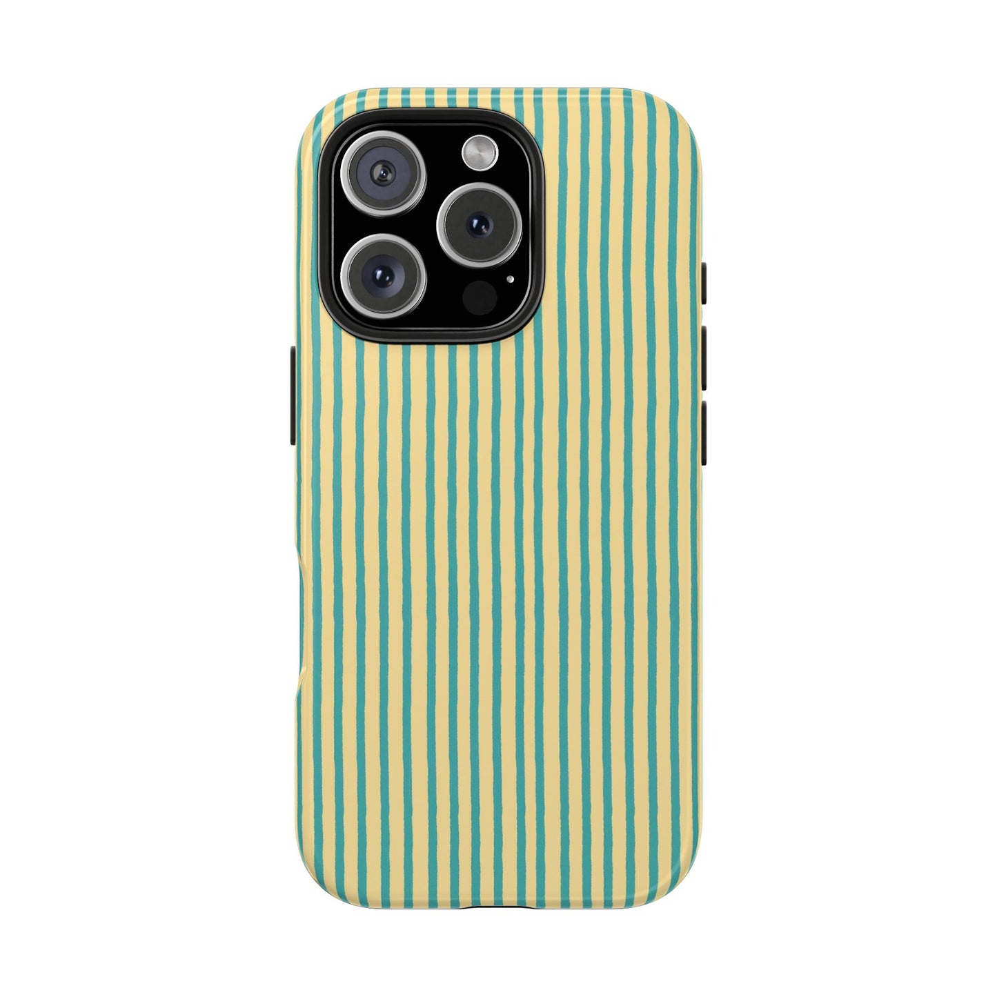 Stripe Yellow / Turquoise Phone Case