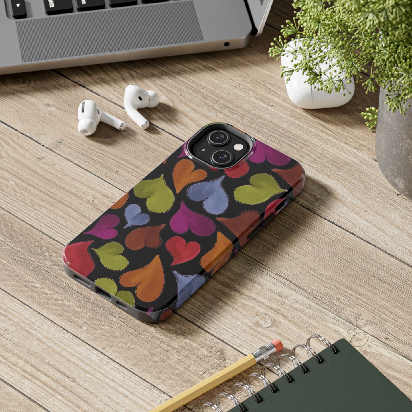 Big Hearted Black Phone Case