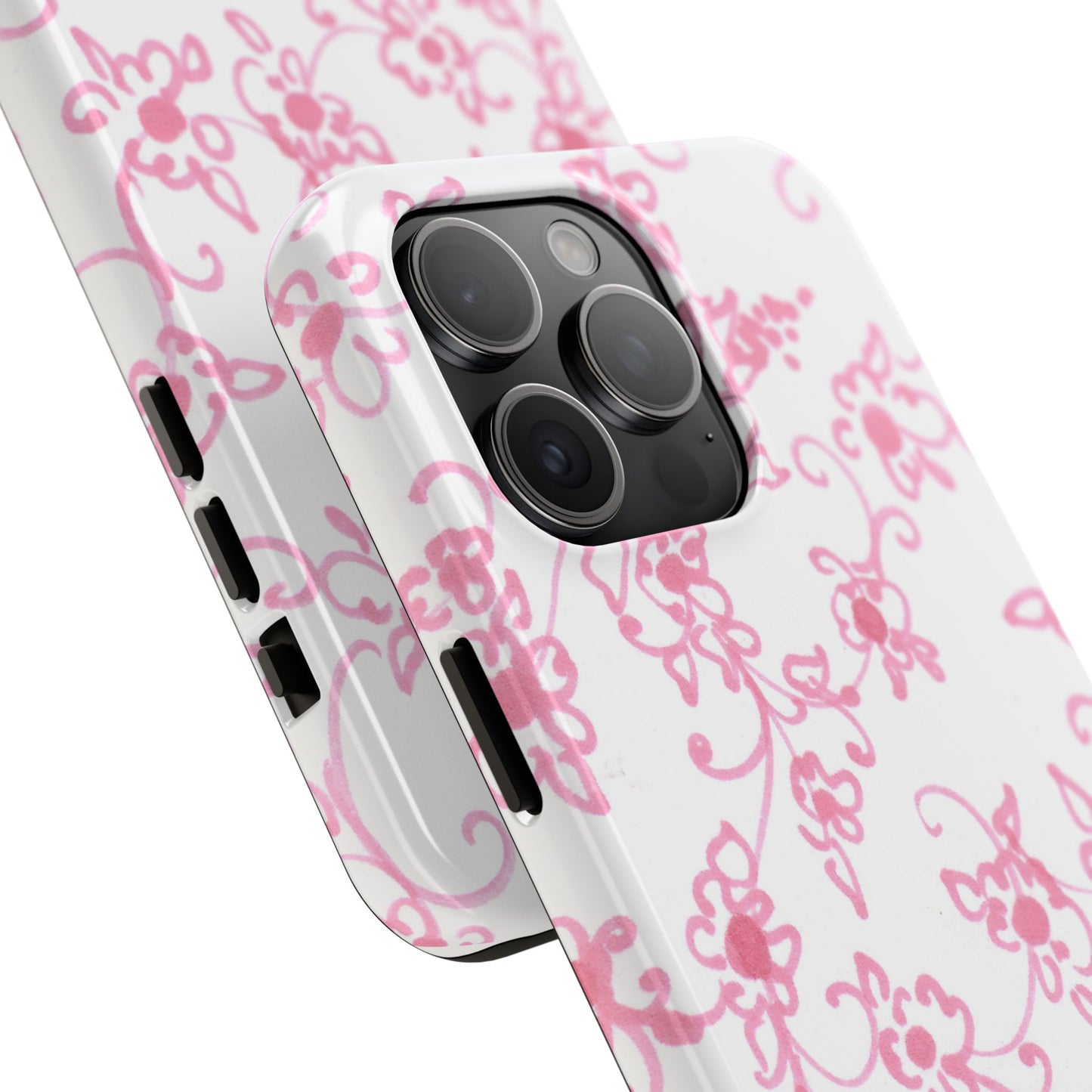 Juliette Ladies White / Pink Flowers Phone Case