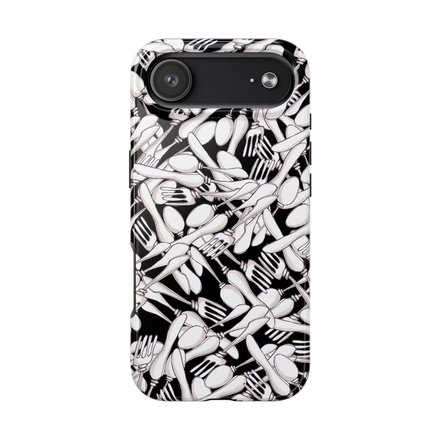 Silverware Wars Black Phone Case