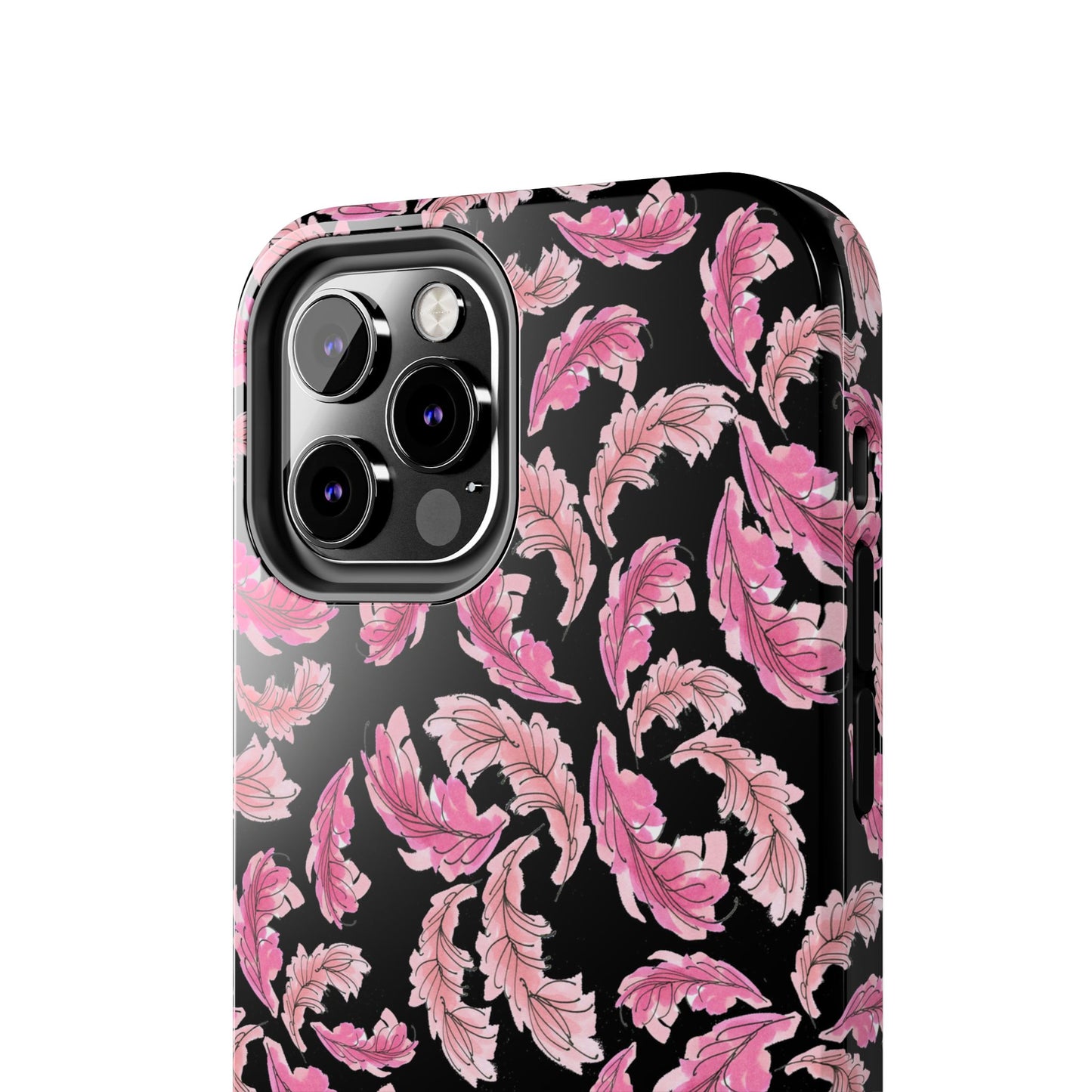 Flam Feathers Black Phone Case