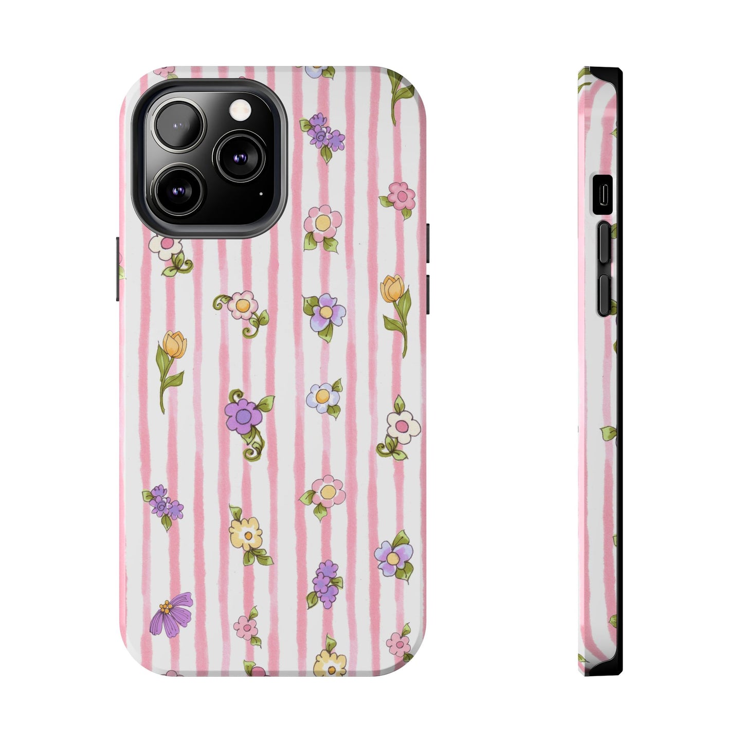 Pretty Posie Stripe Phone Case