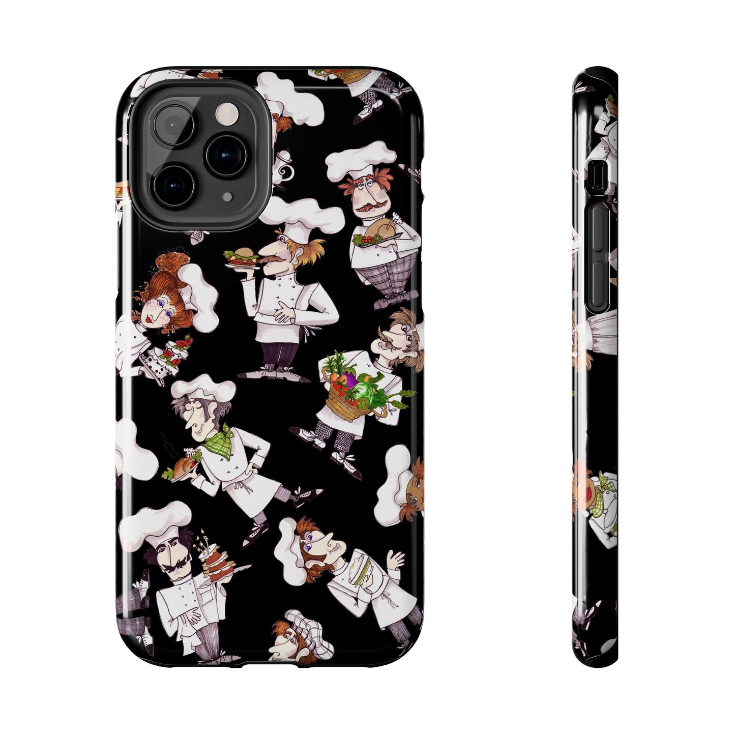 Tossed Chefs Black Phone Case