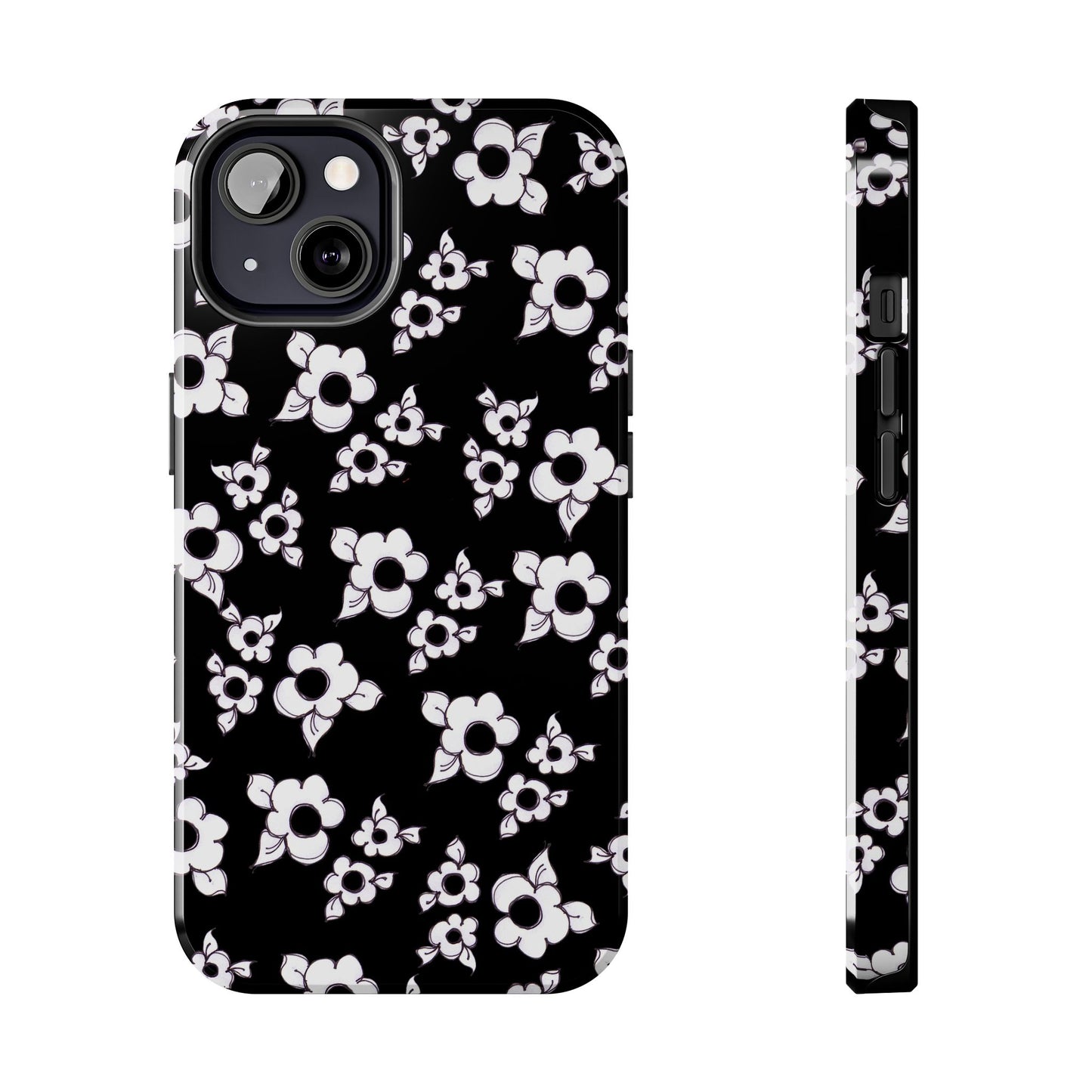Daisy Cluster Black / White Phone Case