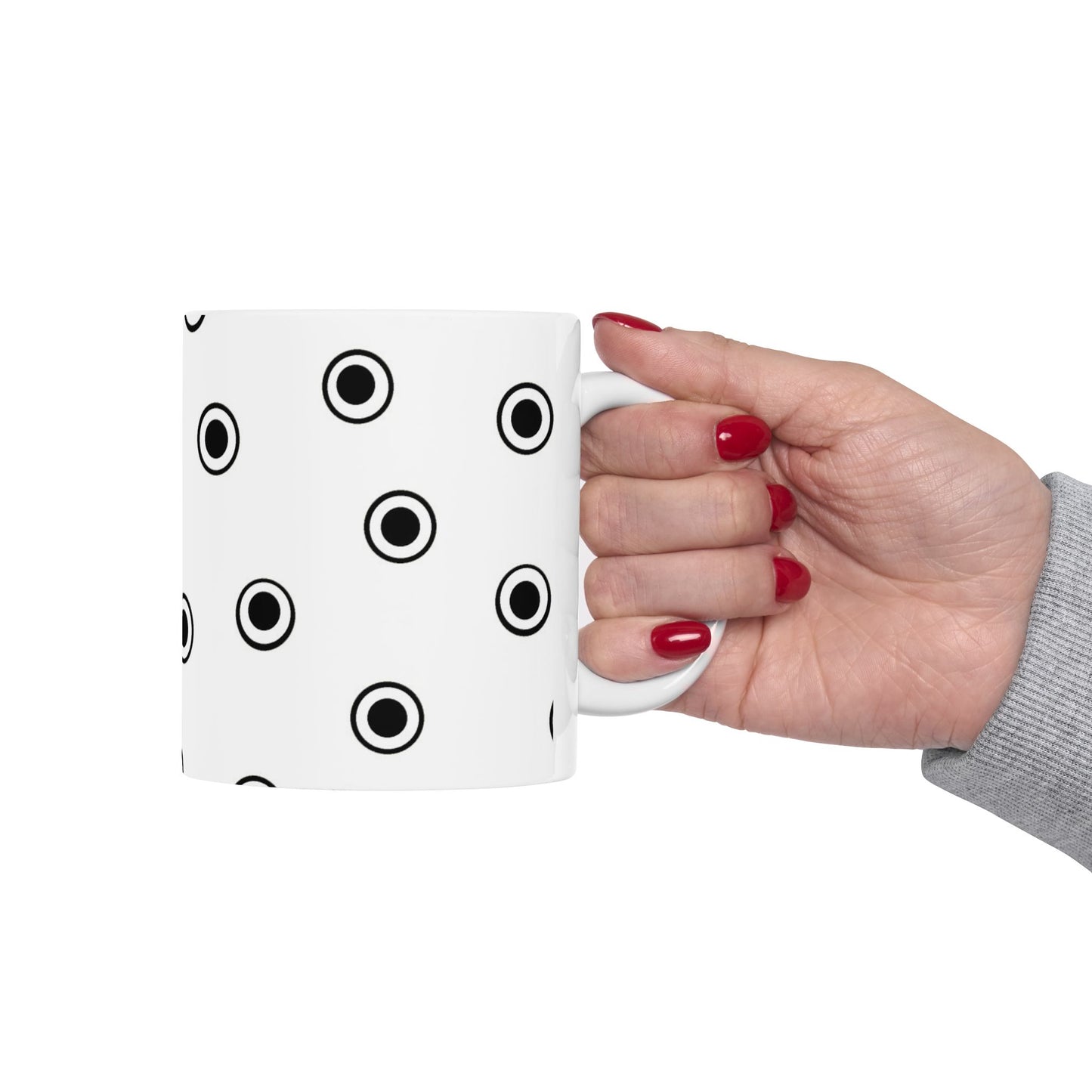 CD Dots White / Black Cup