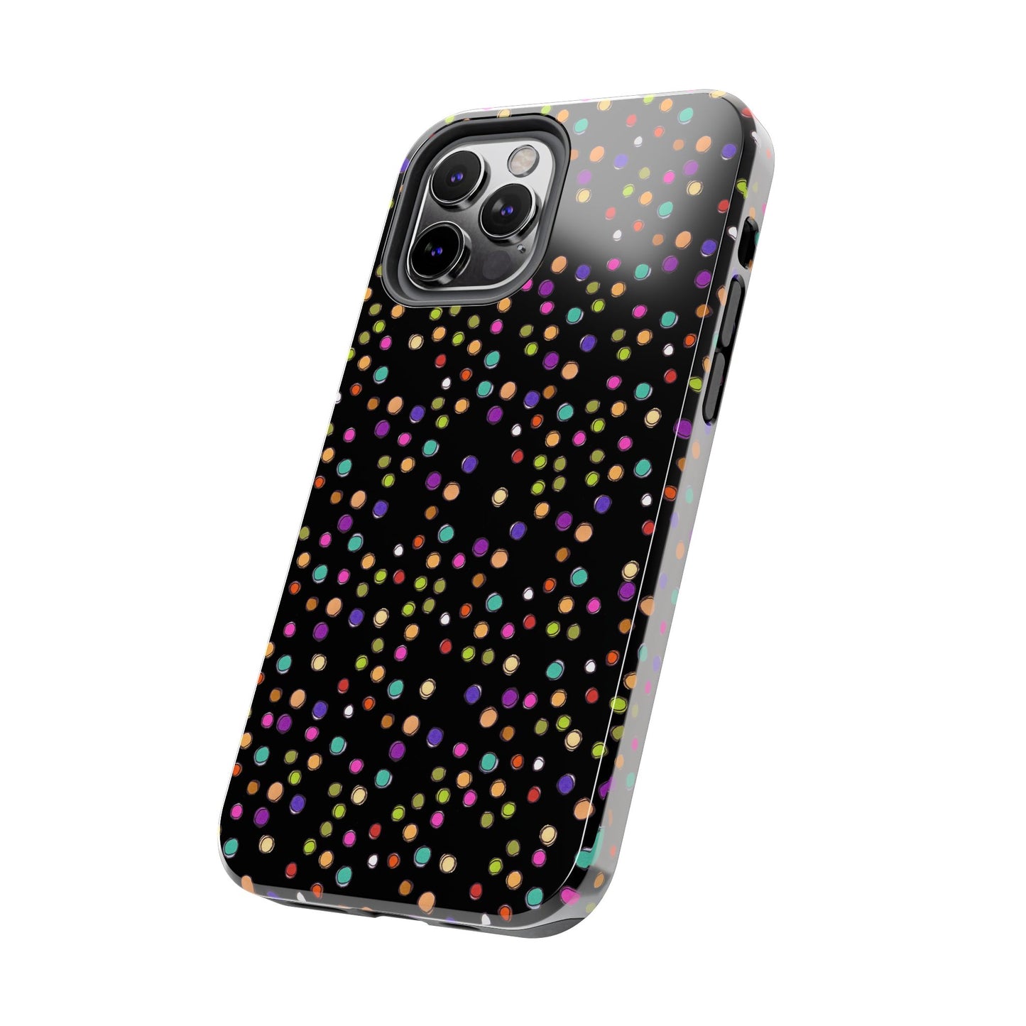 Dog Dots Black Phone Case