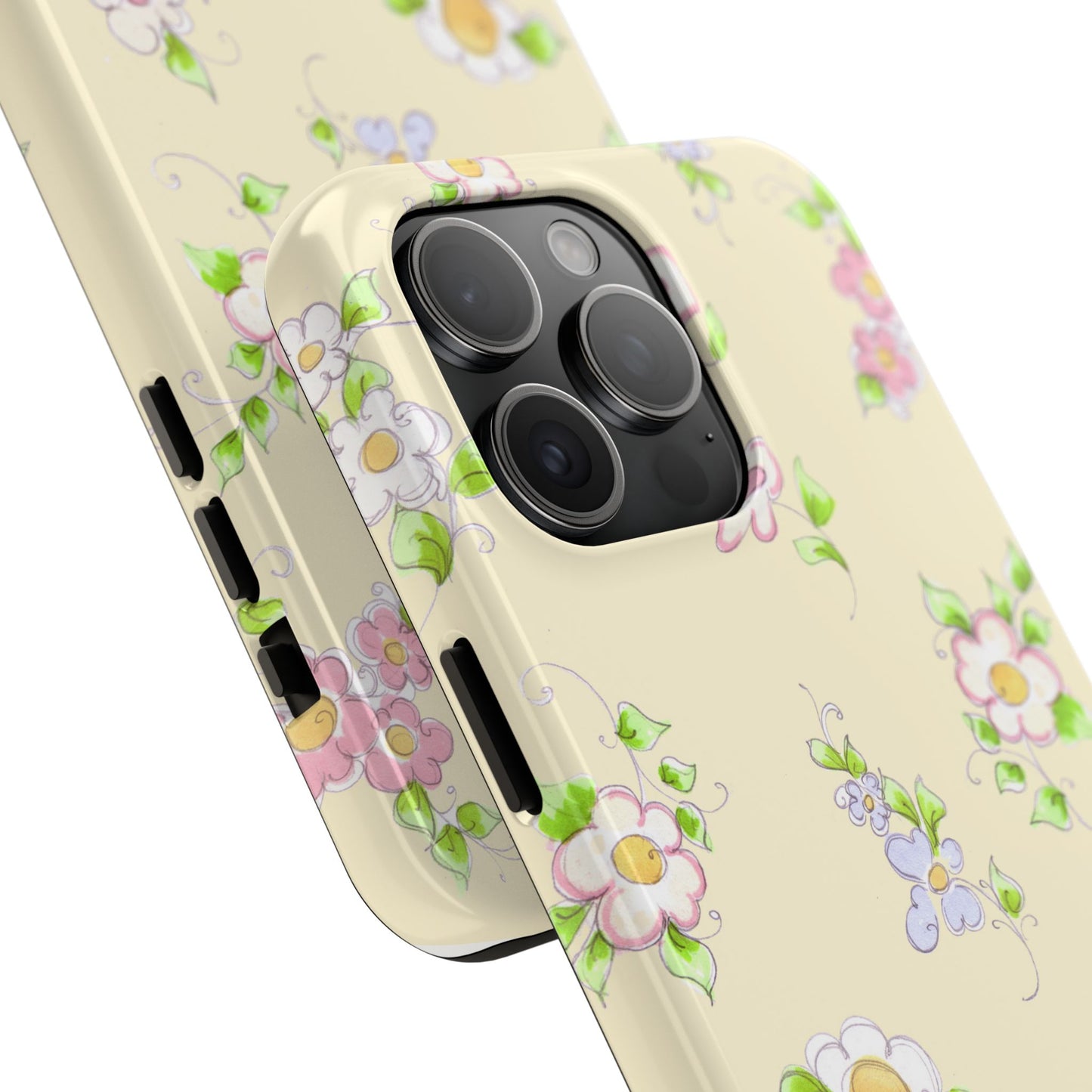 Precious Posies Yellow Phone Case
