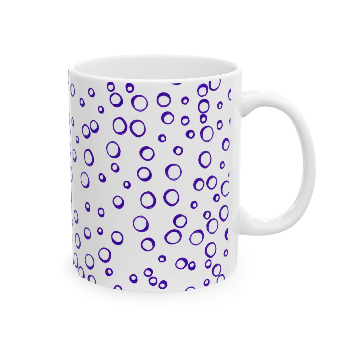Blue See Through Dots Cup