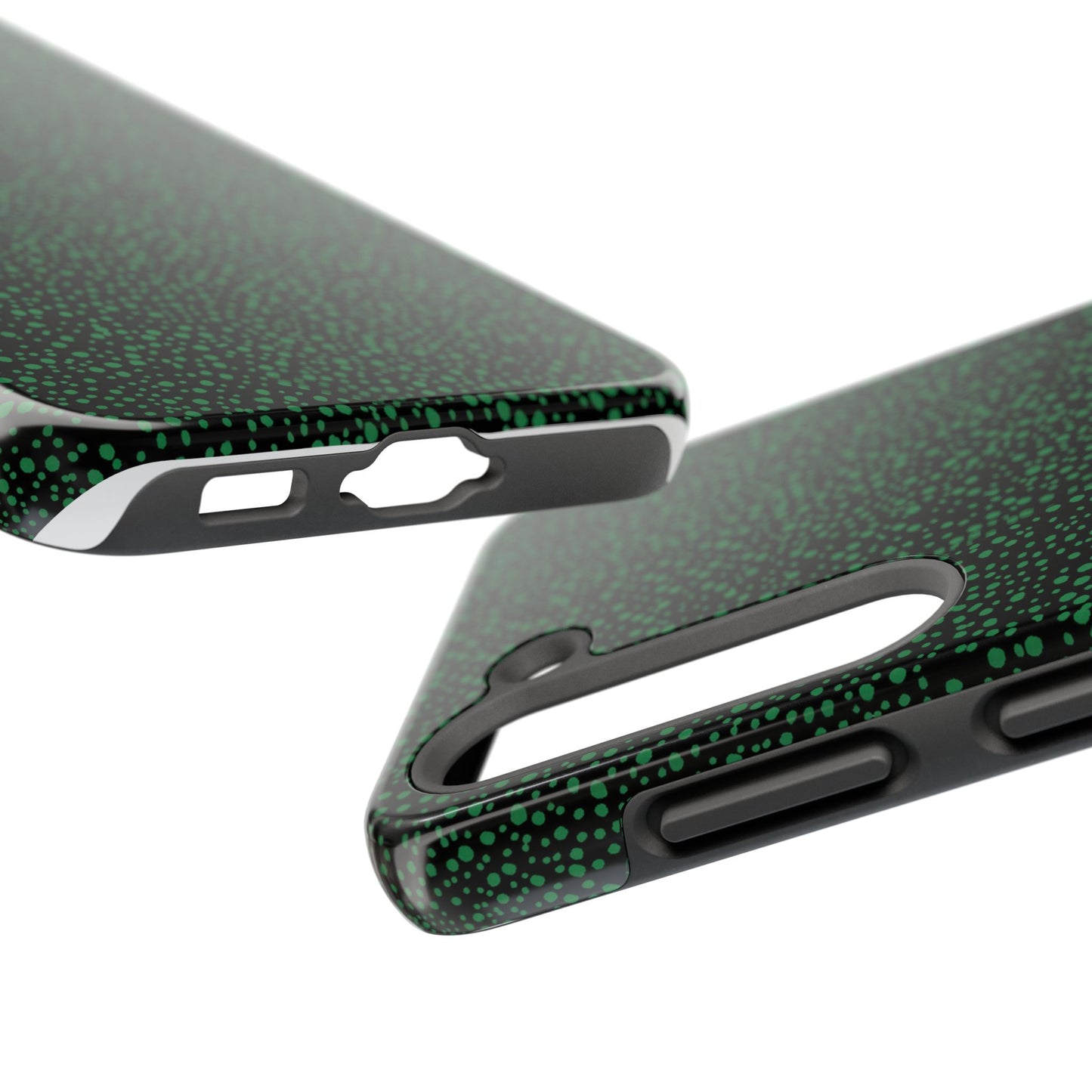 Confetti Black / Green Phone Case