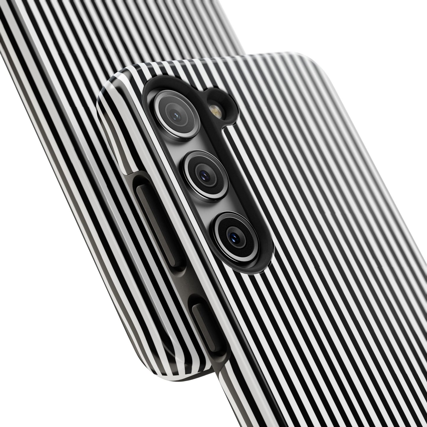 Stripe White / Black Phone Case