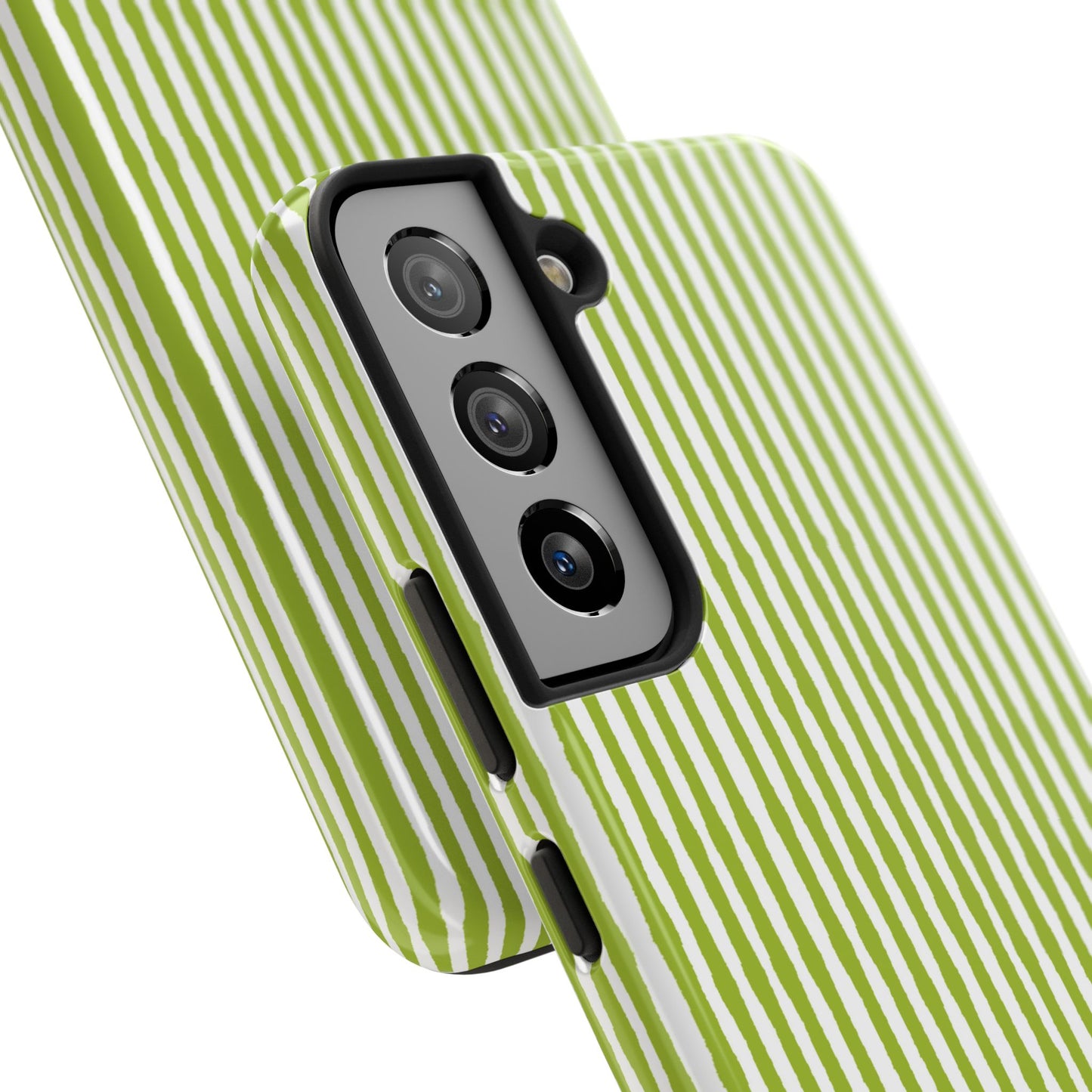Lazy Stripe Green / White Phone Case