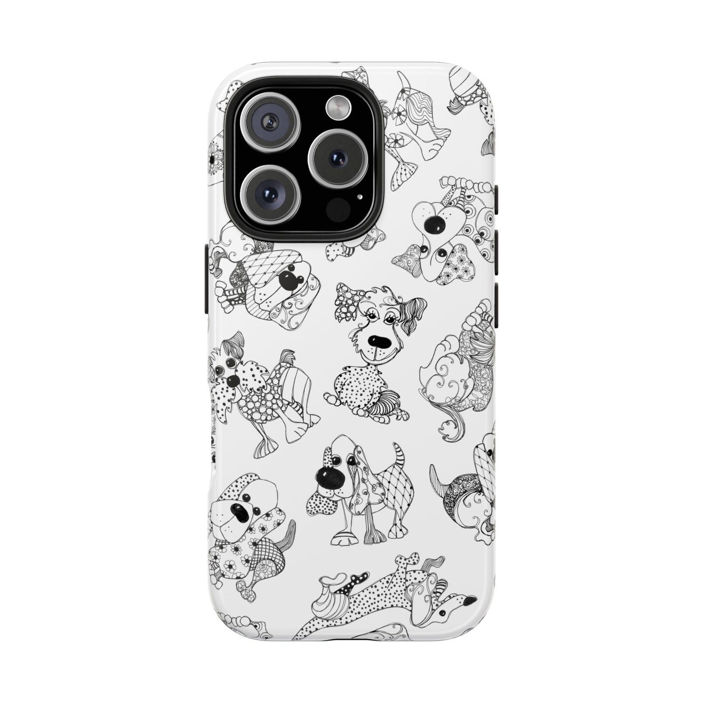 Doodle Dogs White Phone Case