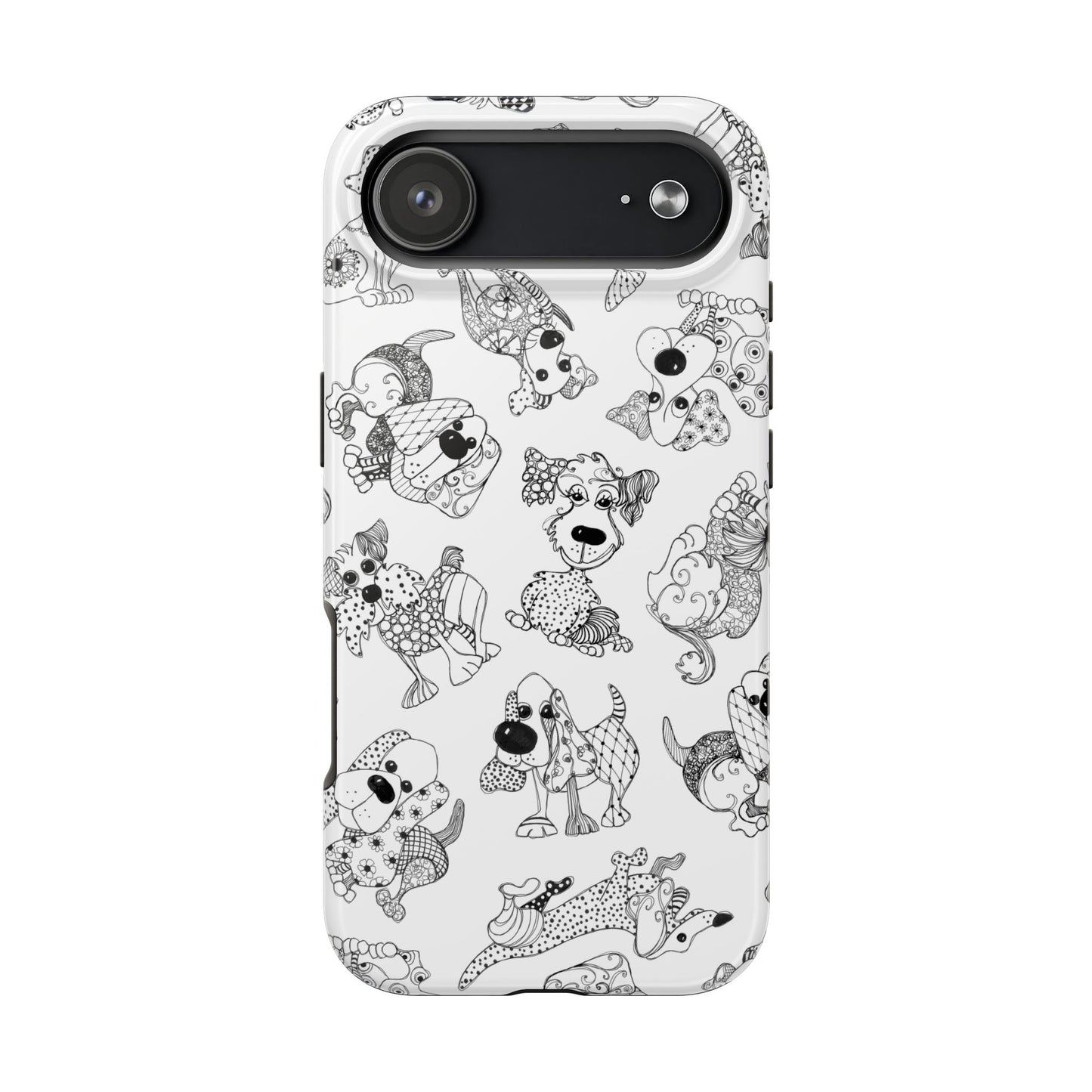 Doodle Dogs White Phone Case