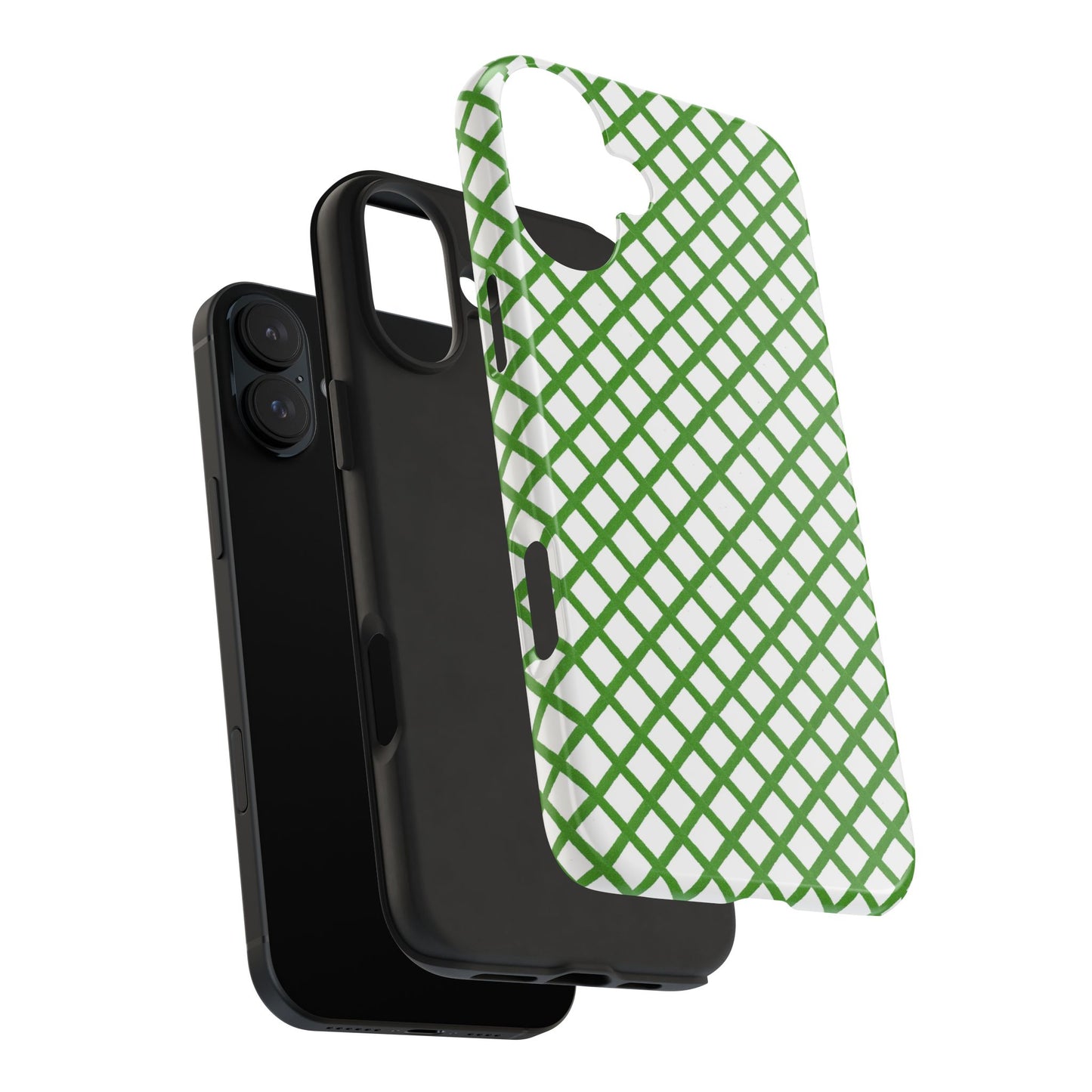 Trellis White / Green Phone Case