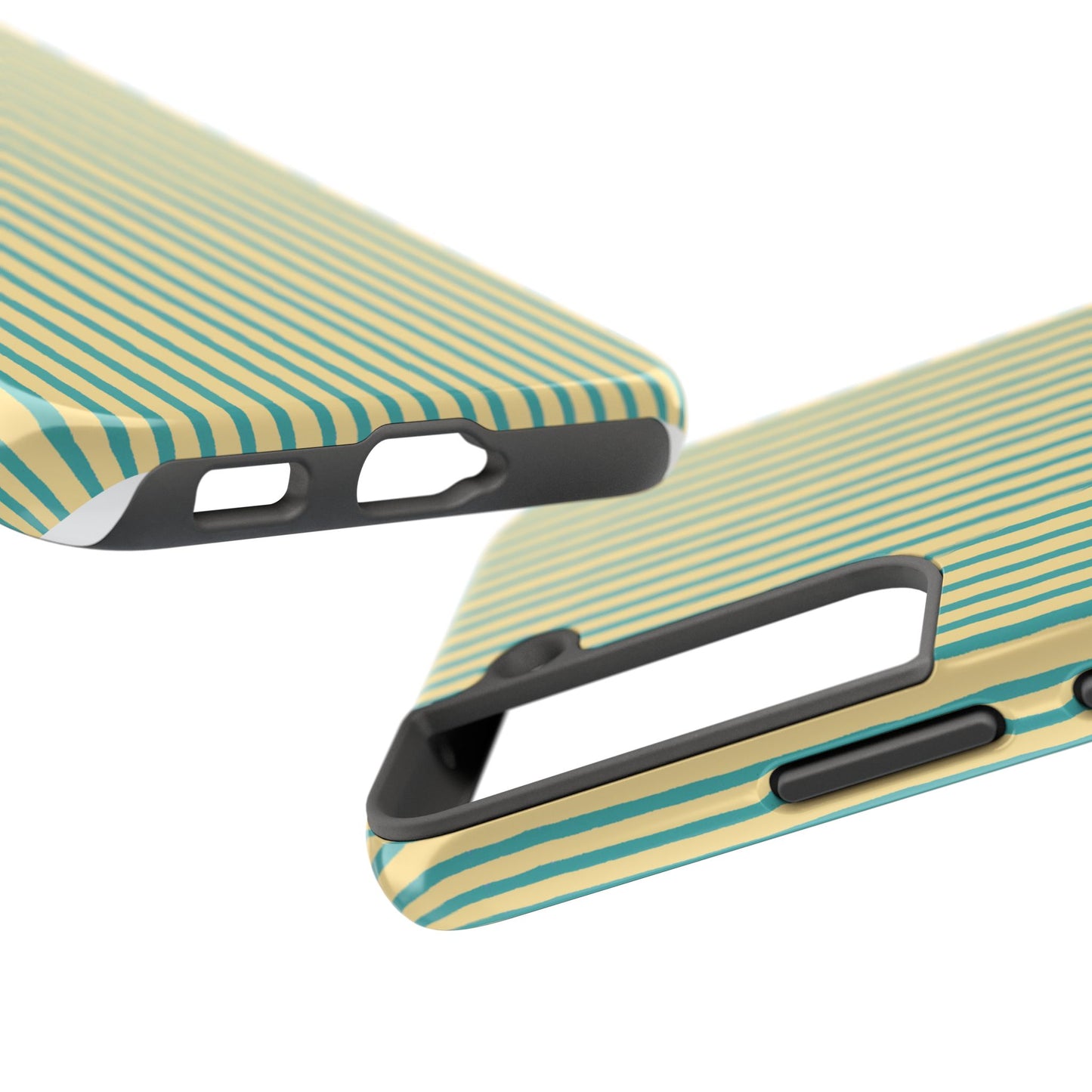 Stripe Yellow / Turquoise Phone Case