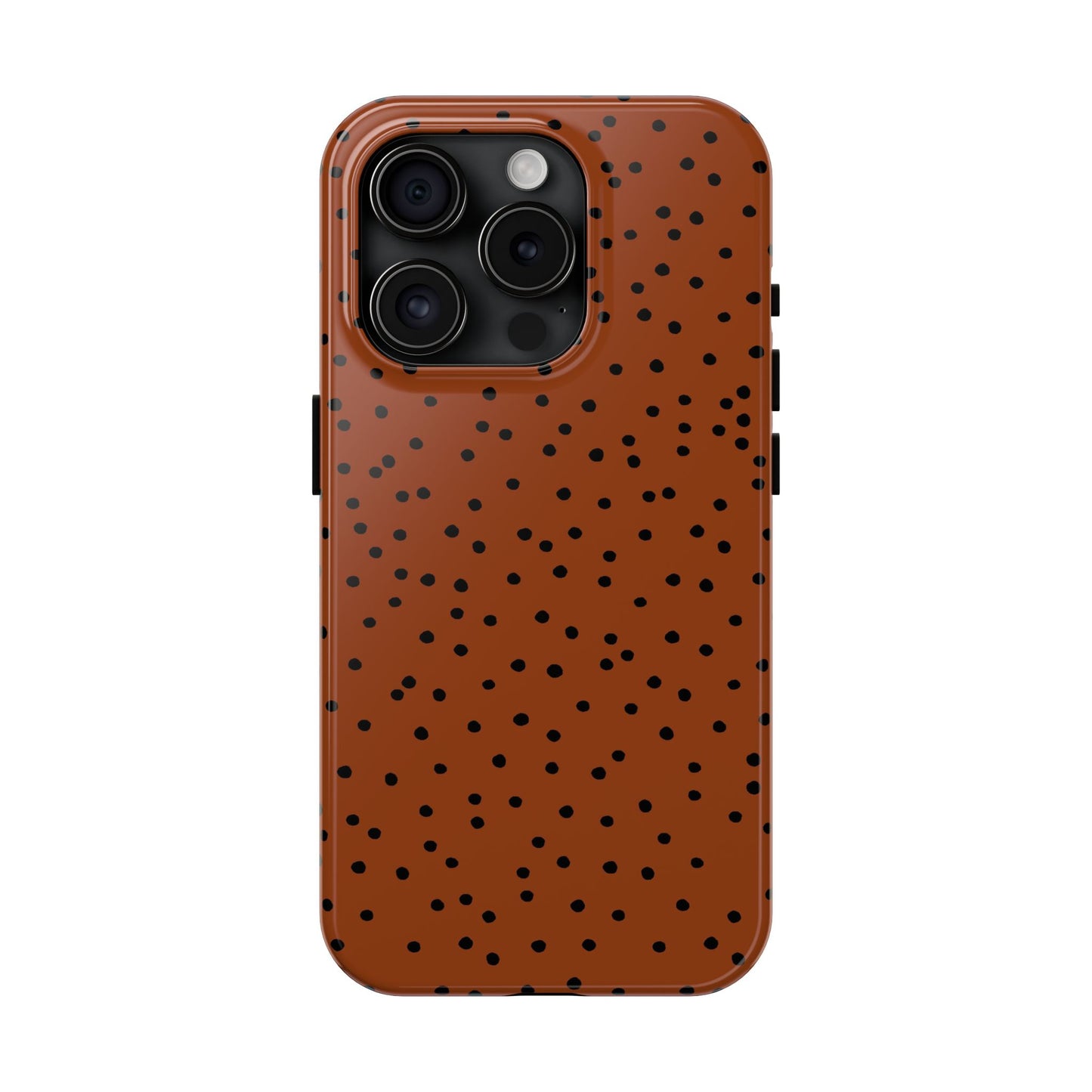 Dinky Dots Bronze / Black Phone Case