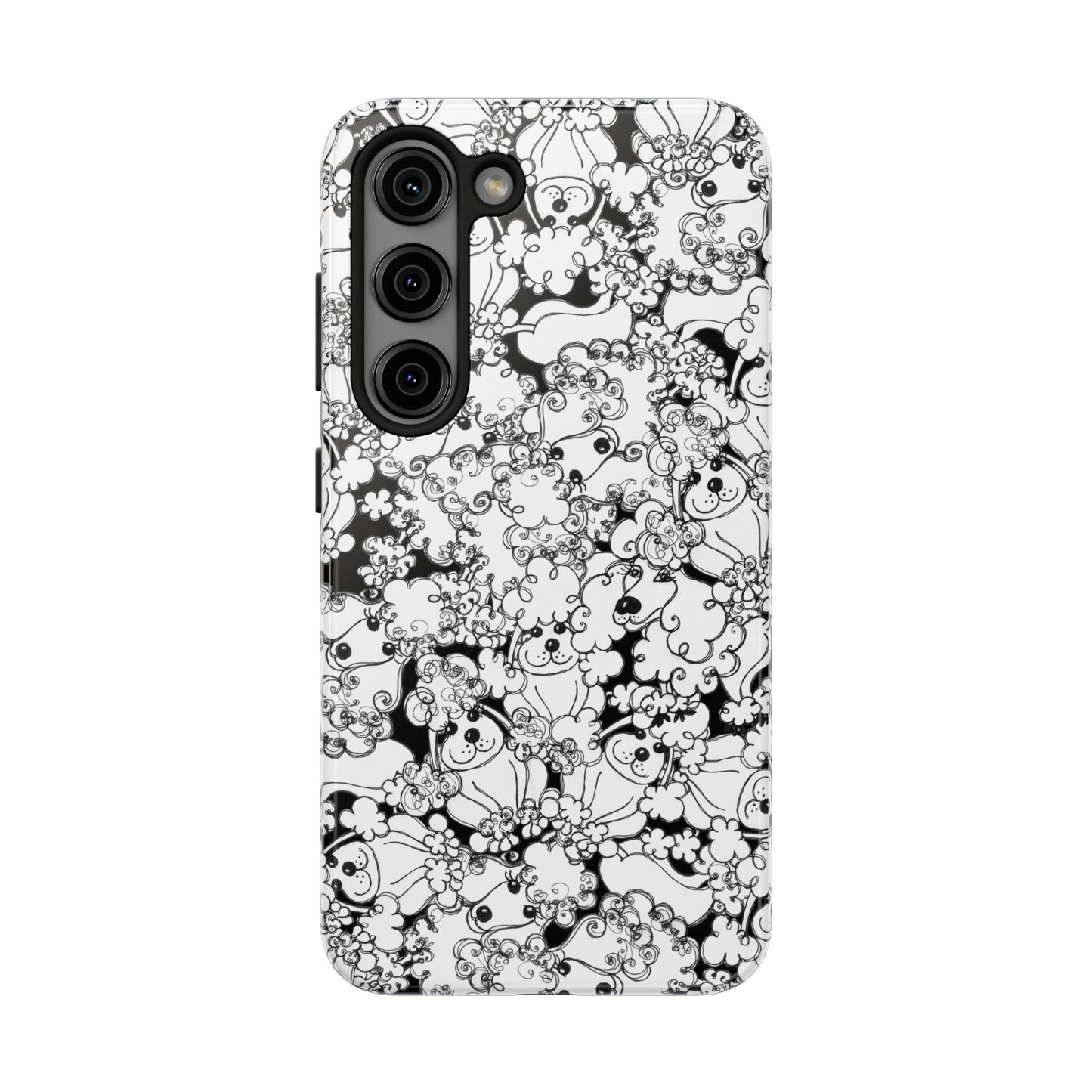 Poodle Party Black Phone Case