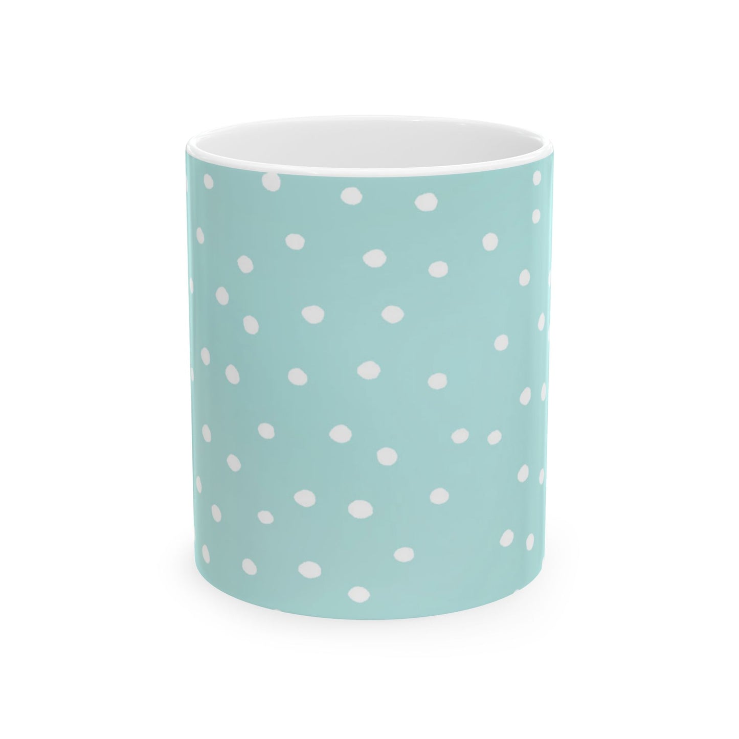 Petite Dots Seafoam / White Cup